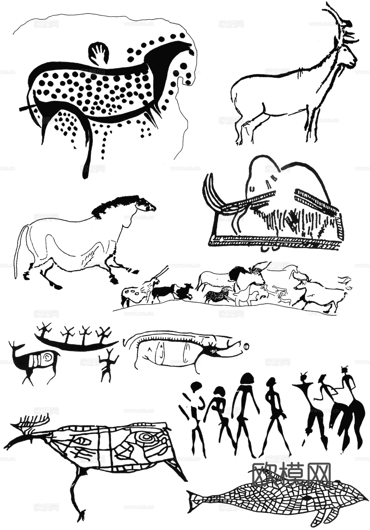 黑白遮罩通道黑白凹凸高光遮罩线条花纹纹理水泥做旧脏旧墙面下载