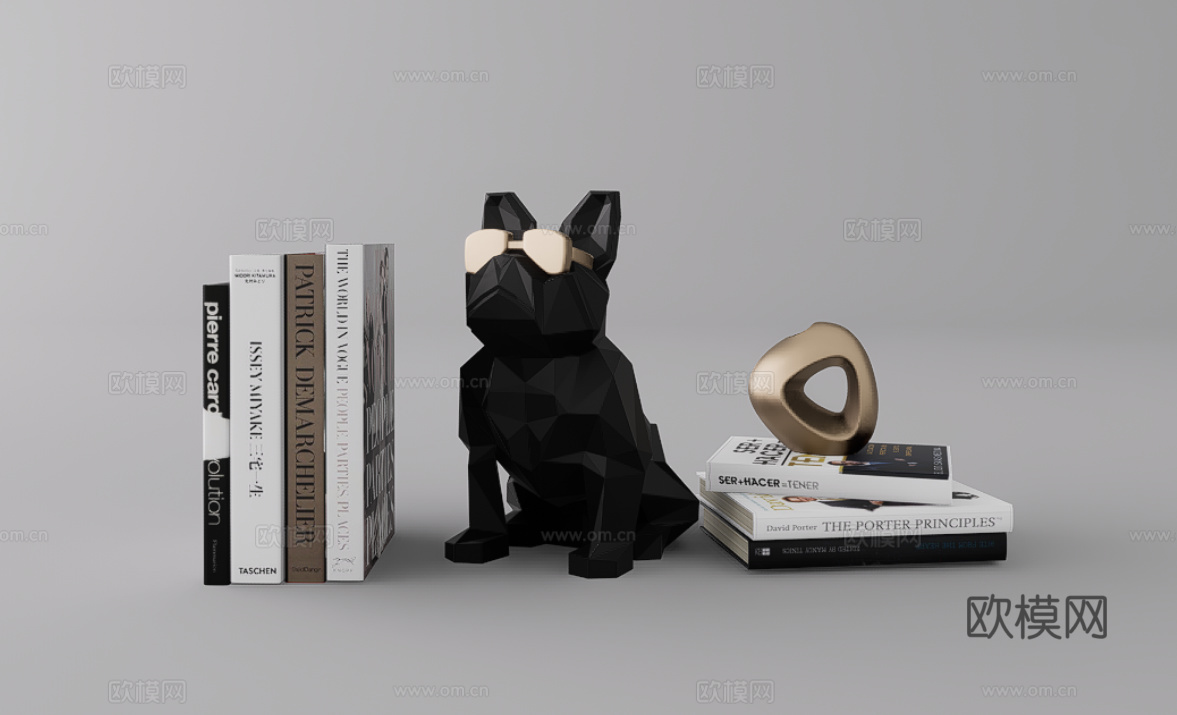 摆件组合su模型