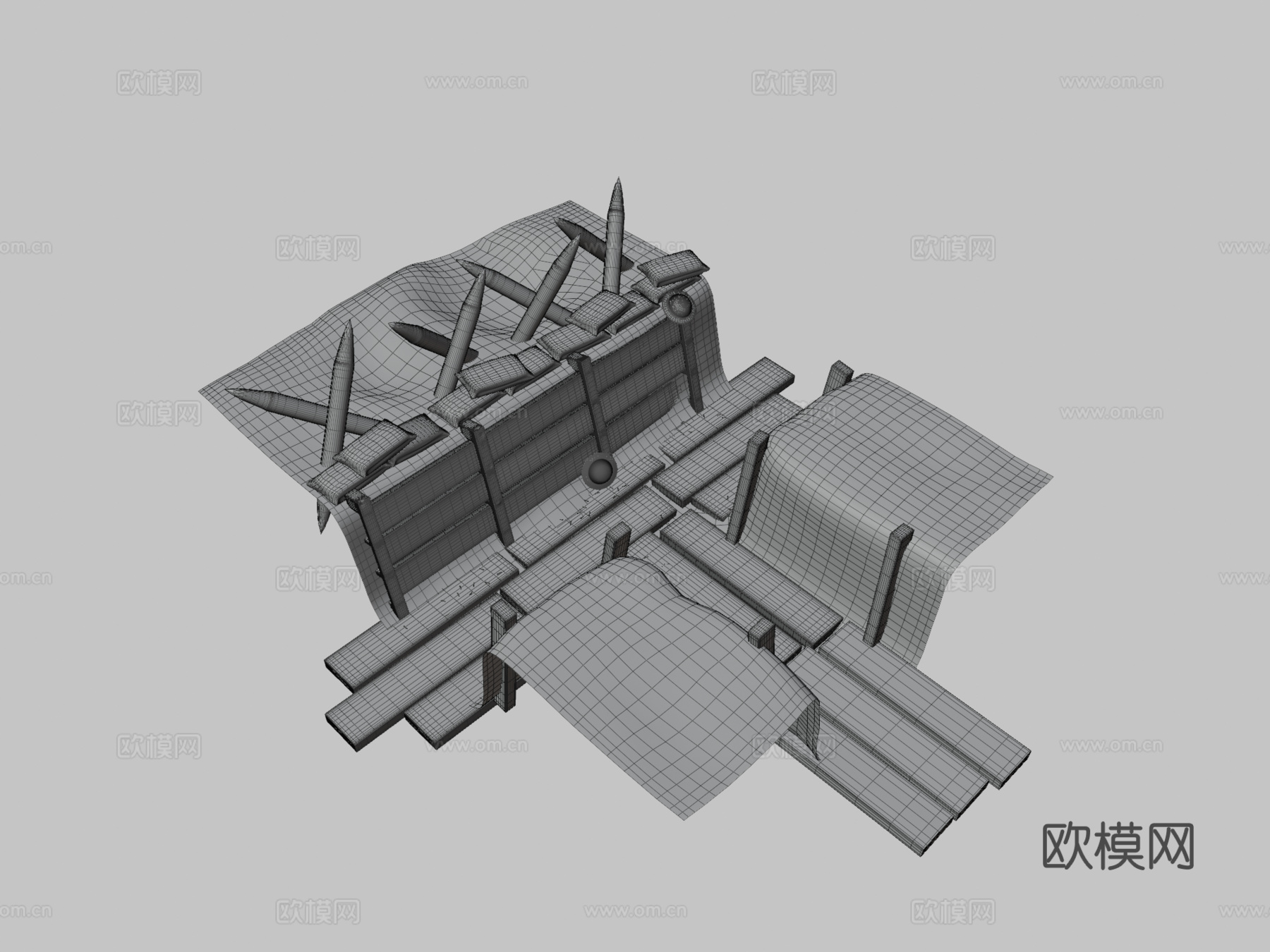 一战战壕微缩场景3d模型下载（渲染图3）
