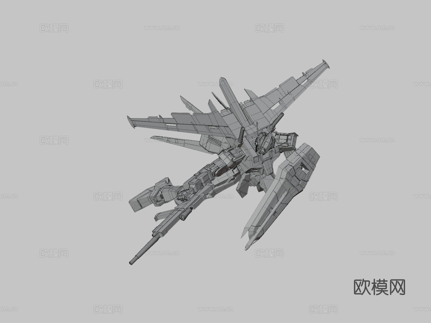 强袭高达3d模型下载（渲染图3）