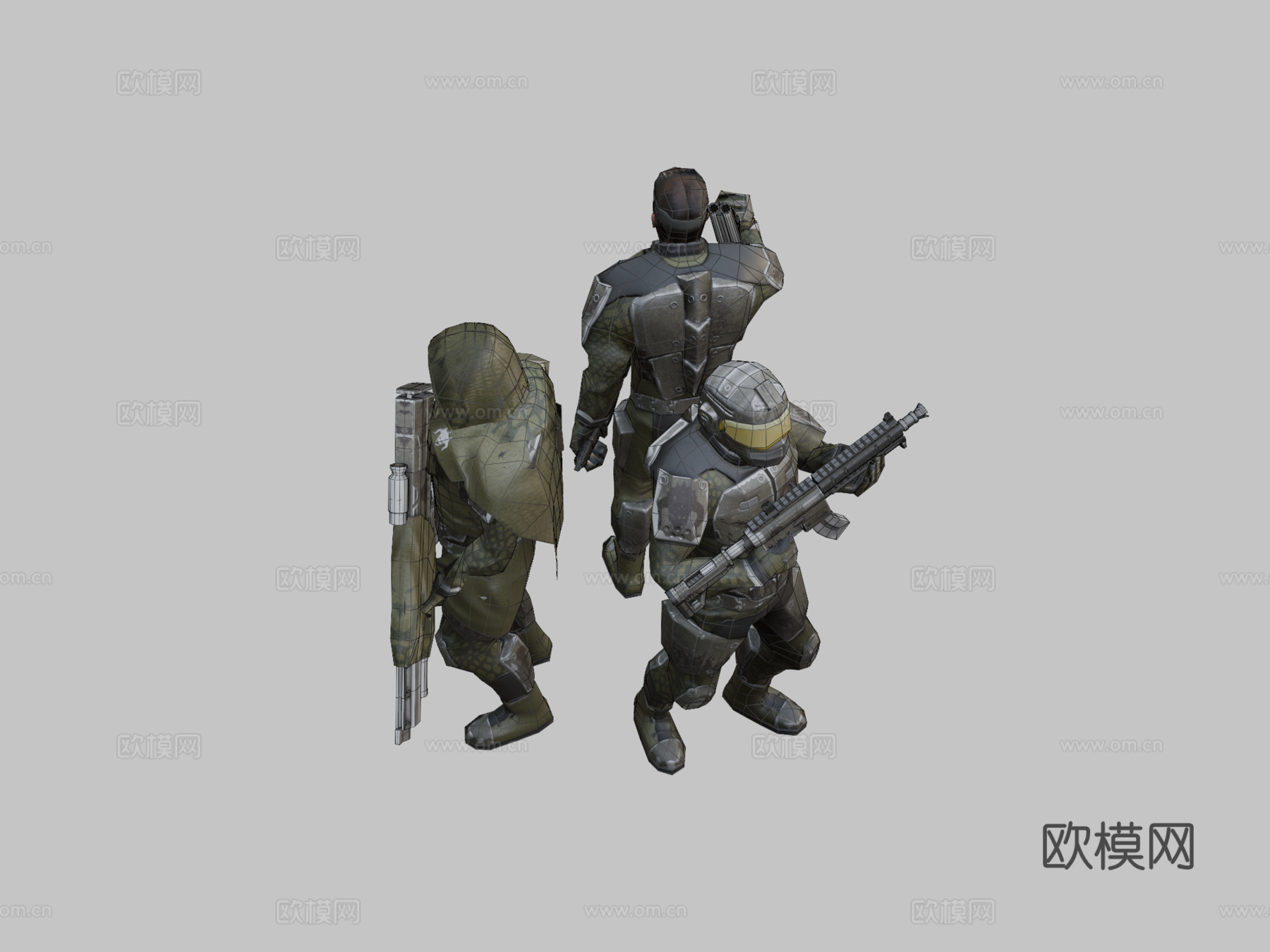龙牙雇佣兵3d模型下载（渲染图2）