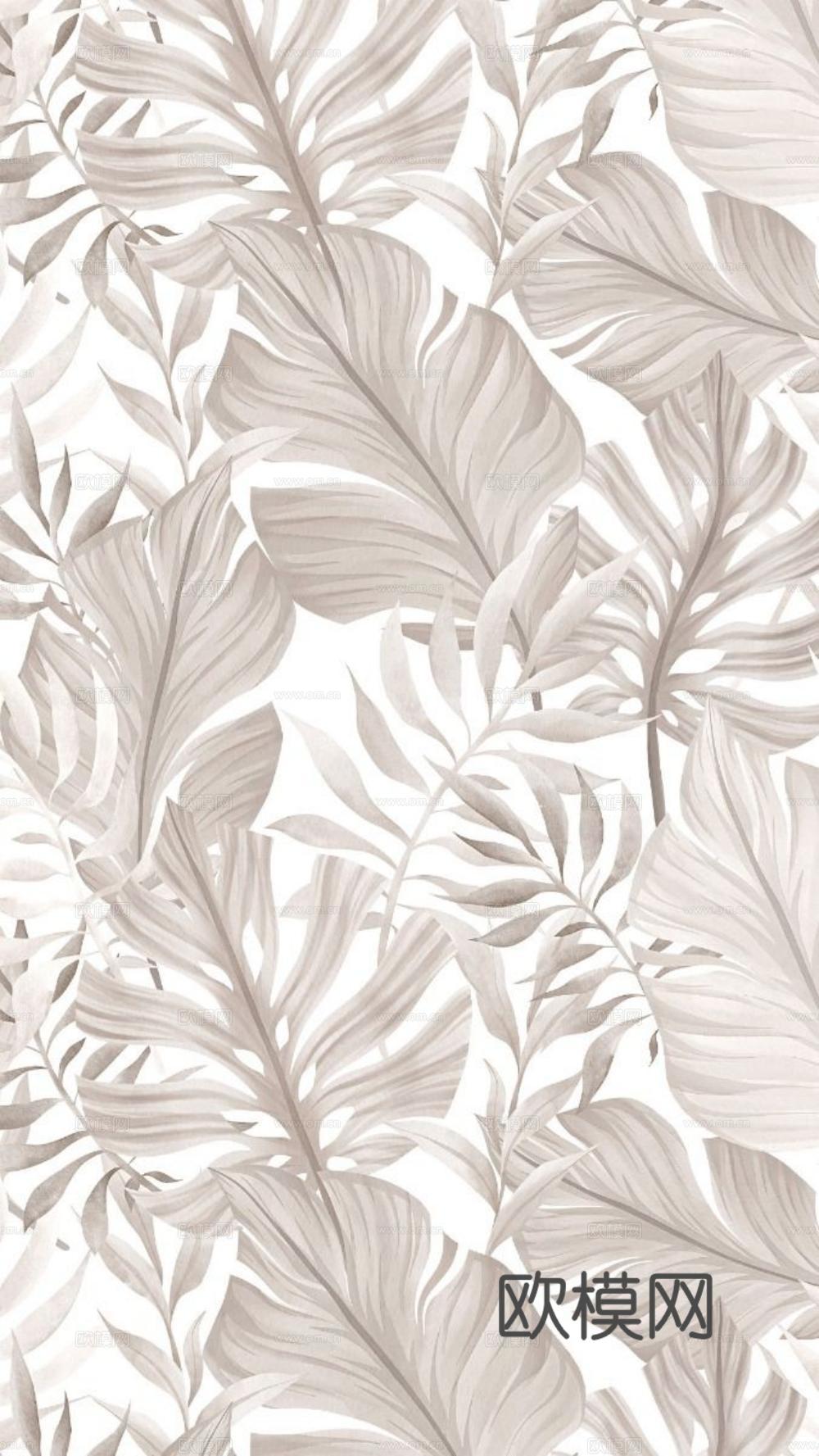 植物壁纸壁布 植物印花壁纸