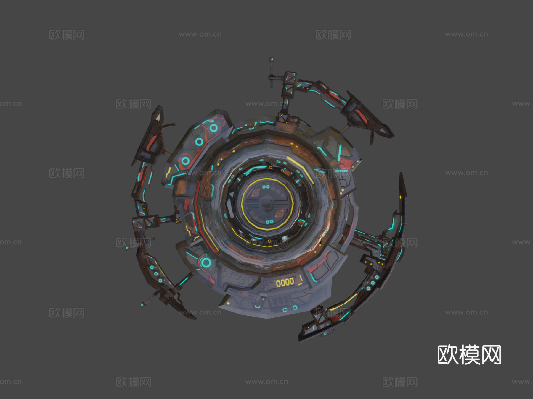 炮塔模块Exorium3d模型下载（渲染图6）