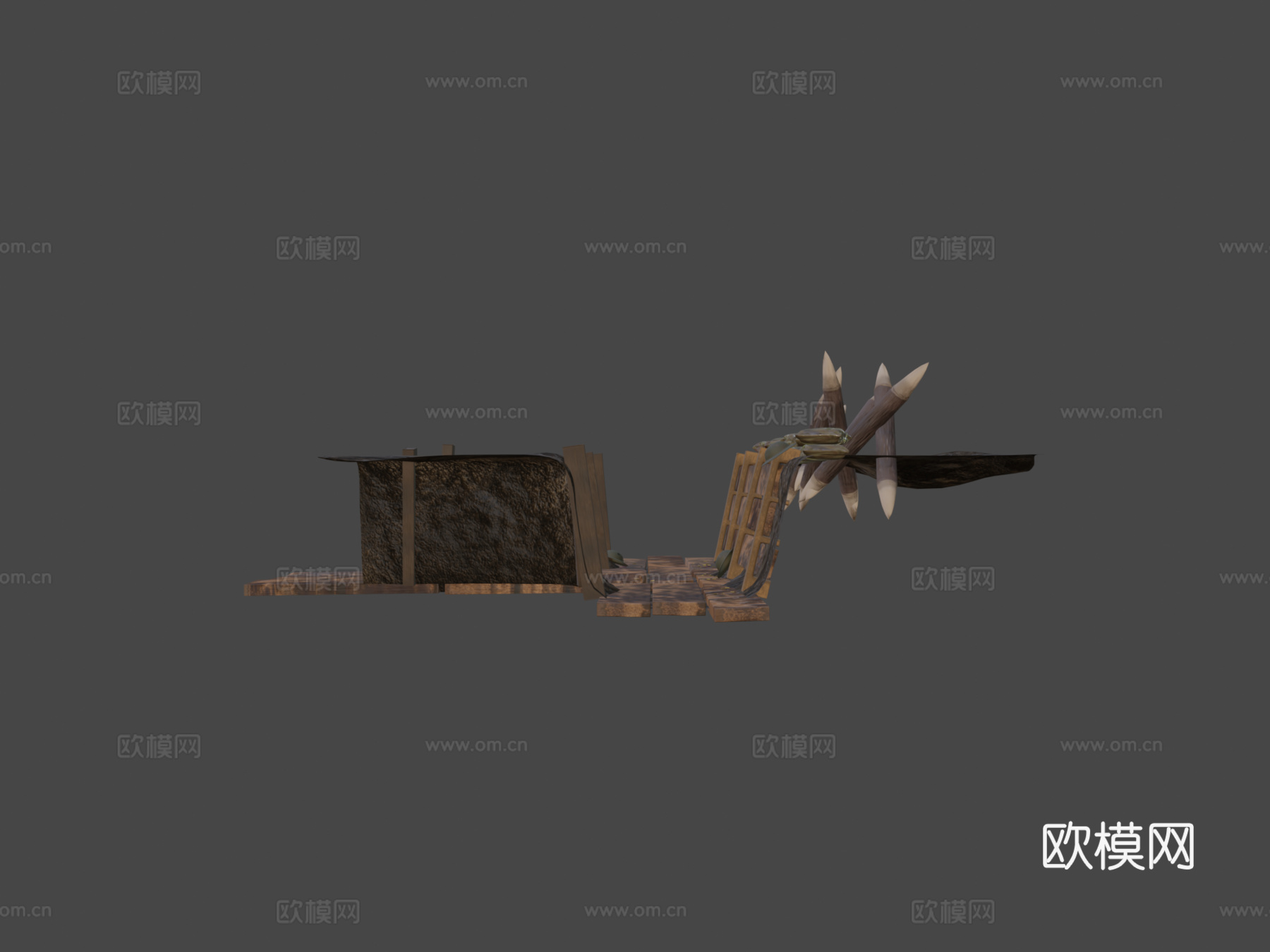 一战战壕微缩场景3d模型下载（渲染图6）