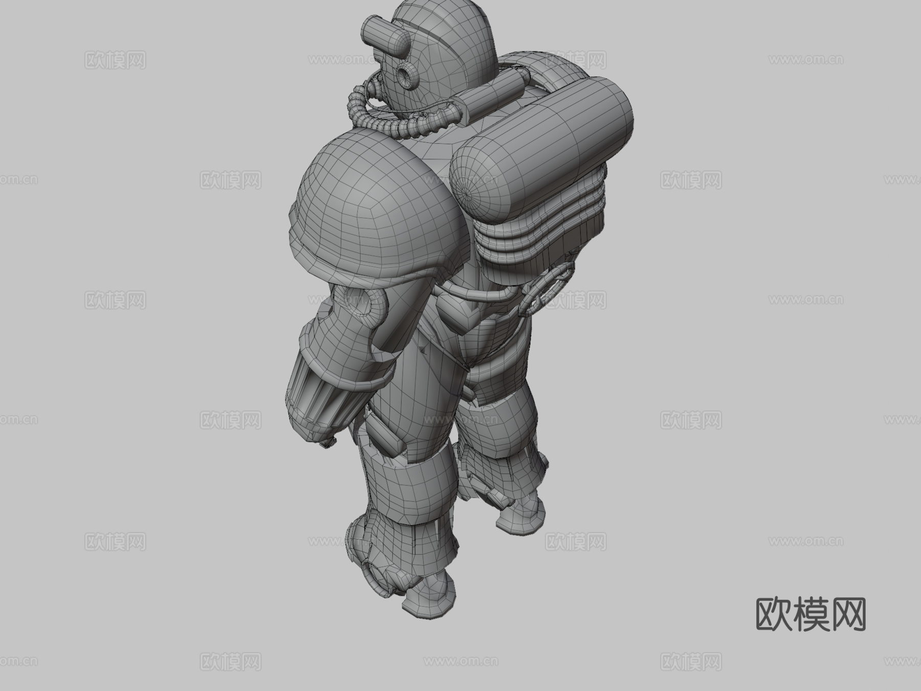 辐射T47空军动力装甲3d模型下载（渲染图3）
