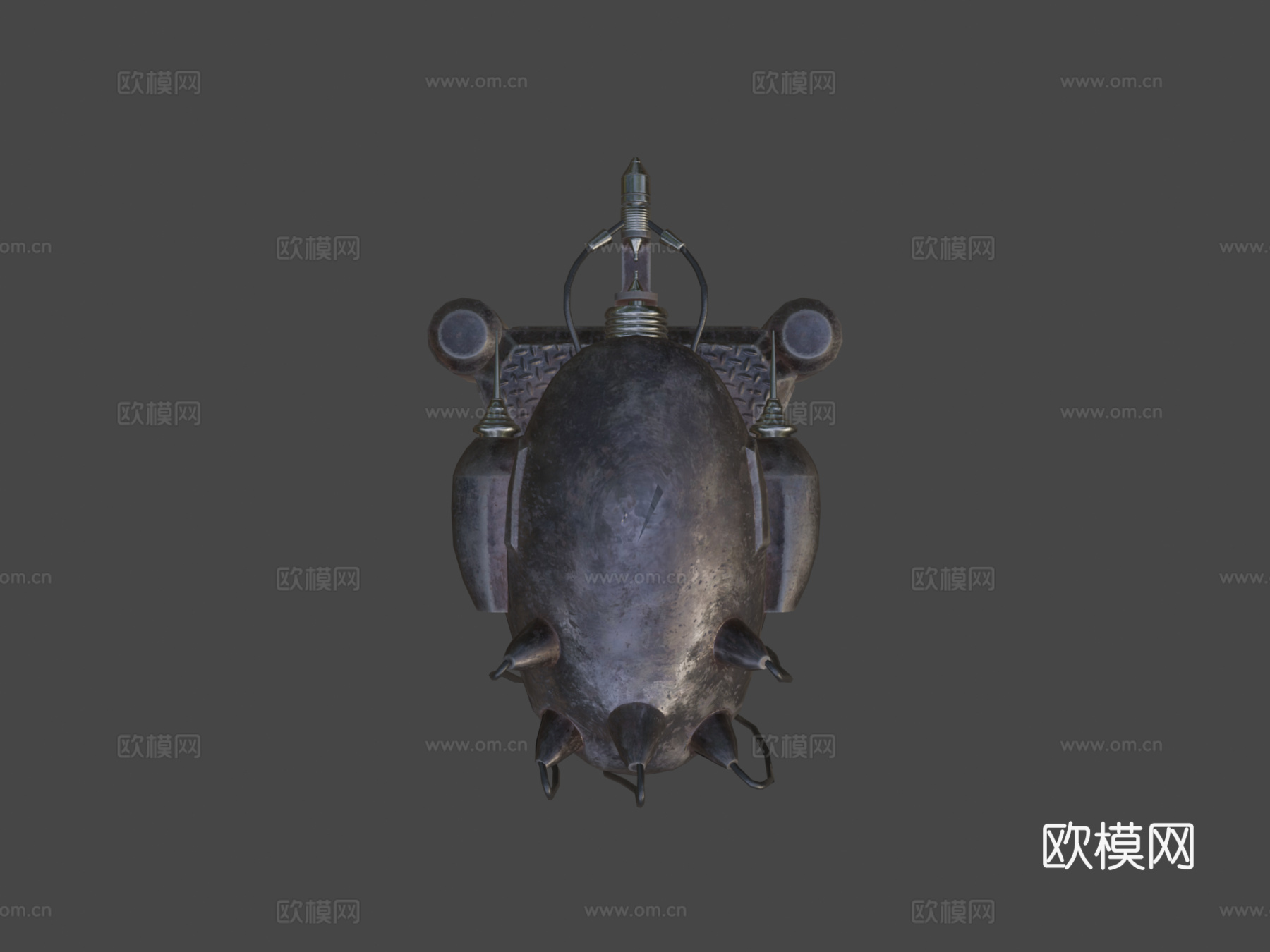 FO3风格英克雷炮塔3d模型下载（渲染图5）