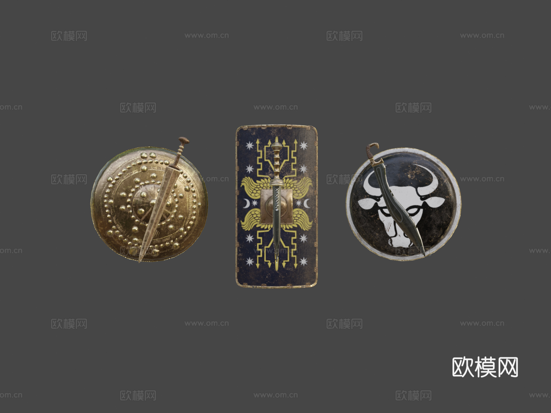 极乐之旅武器套装3d模型3d模型下载（渲染图7）