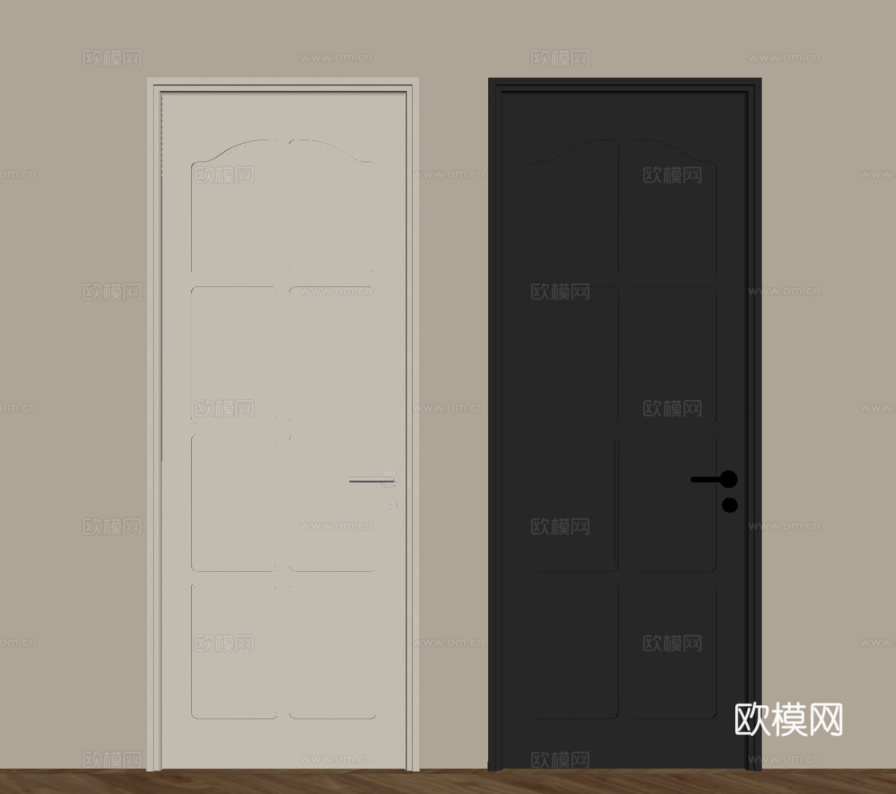 法式复古单开门su模型