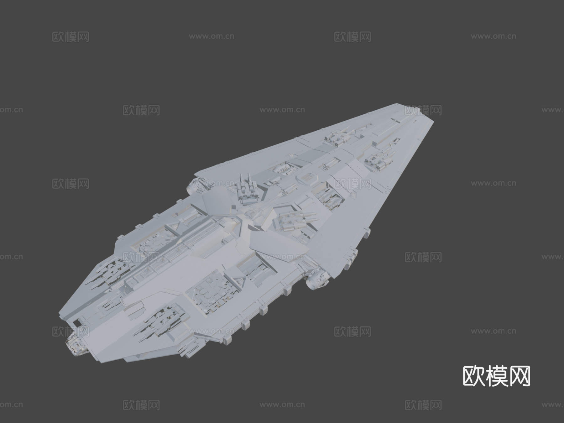 无畏级中型驱逐舰3d模型下载（渲染图5）