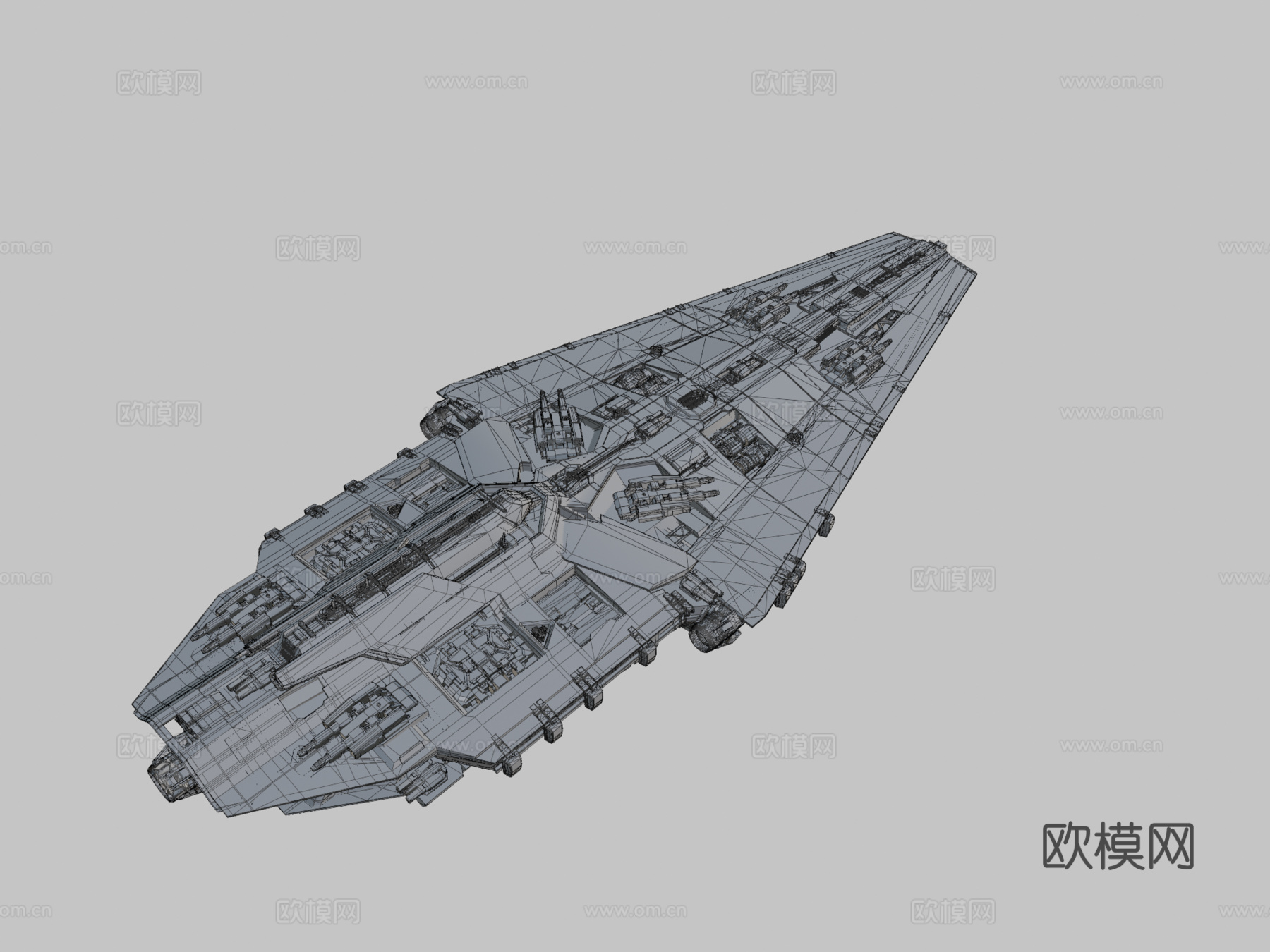 无畏级中型驱逐舰3d模型下载（渲染图2）