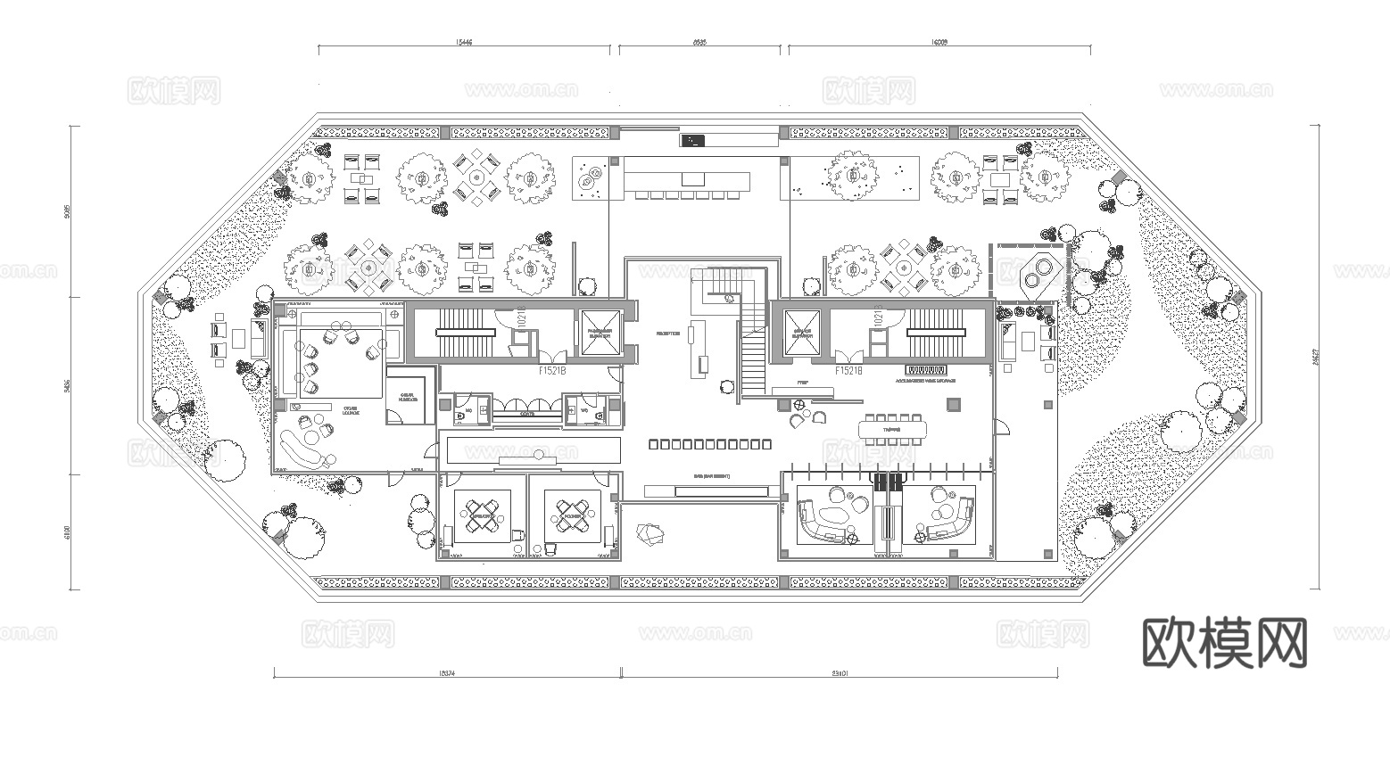 露营风咖啡馆 最新平面施工图合集cad施工图
