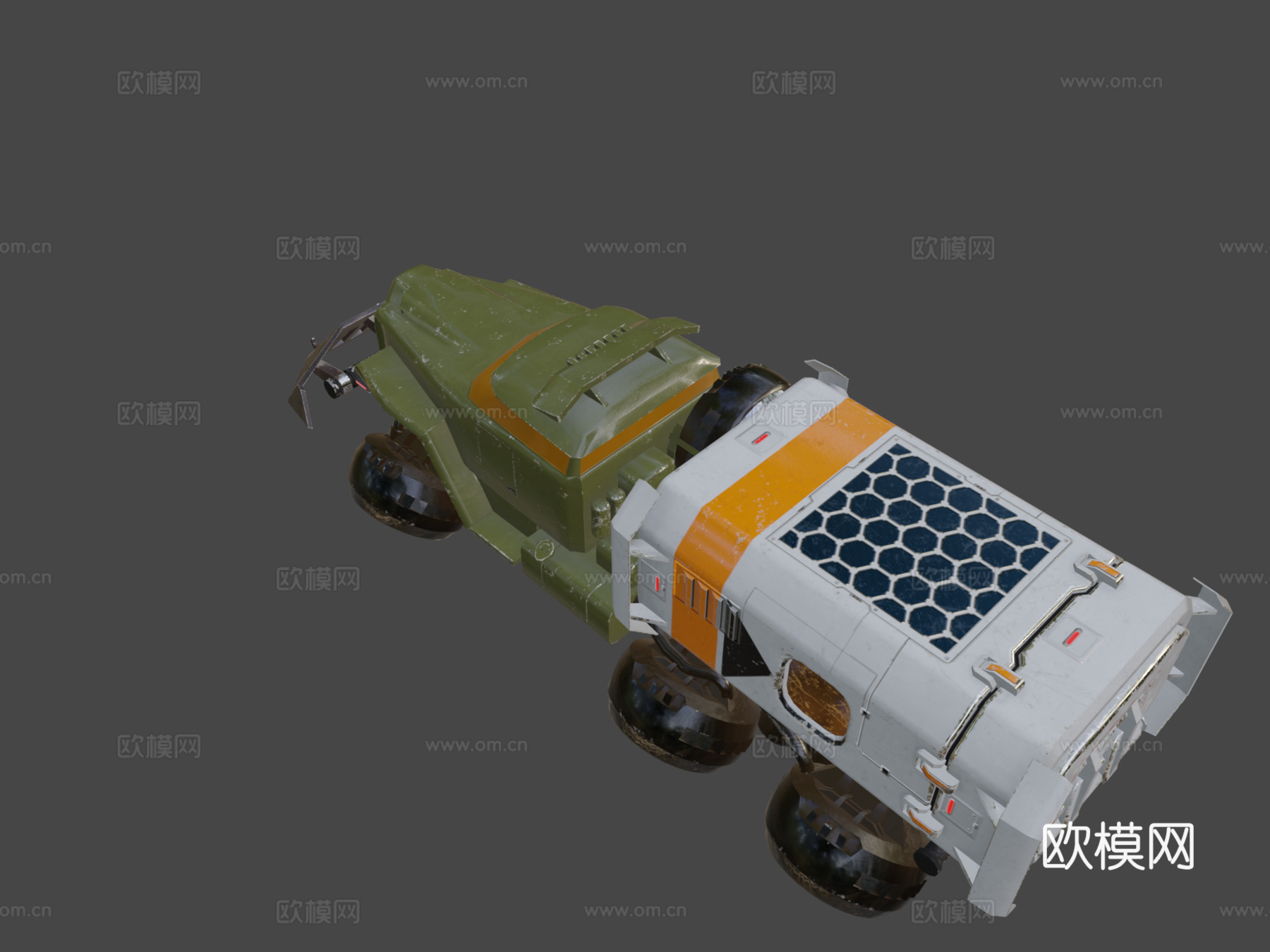 乌拉尔4320反重力悬浮卡车3d模型下载（渲染图5）