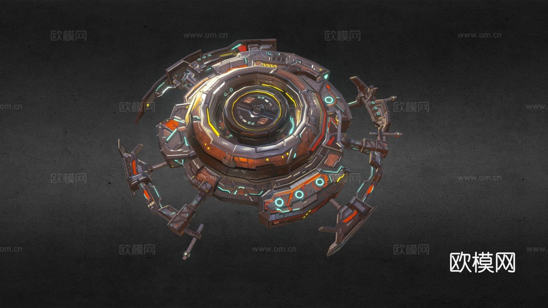 炮塔模块Exorium3d模型下载（渲染图1）