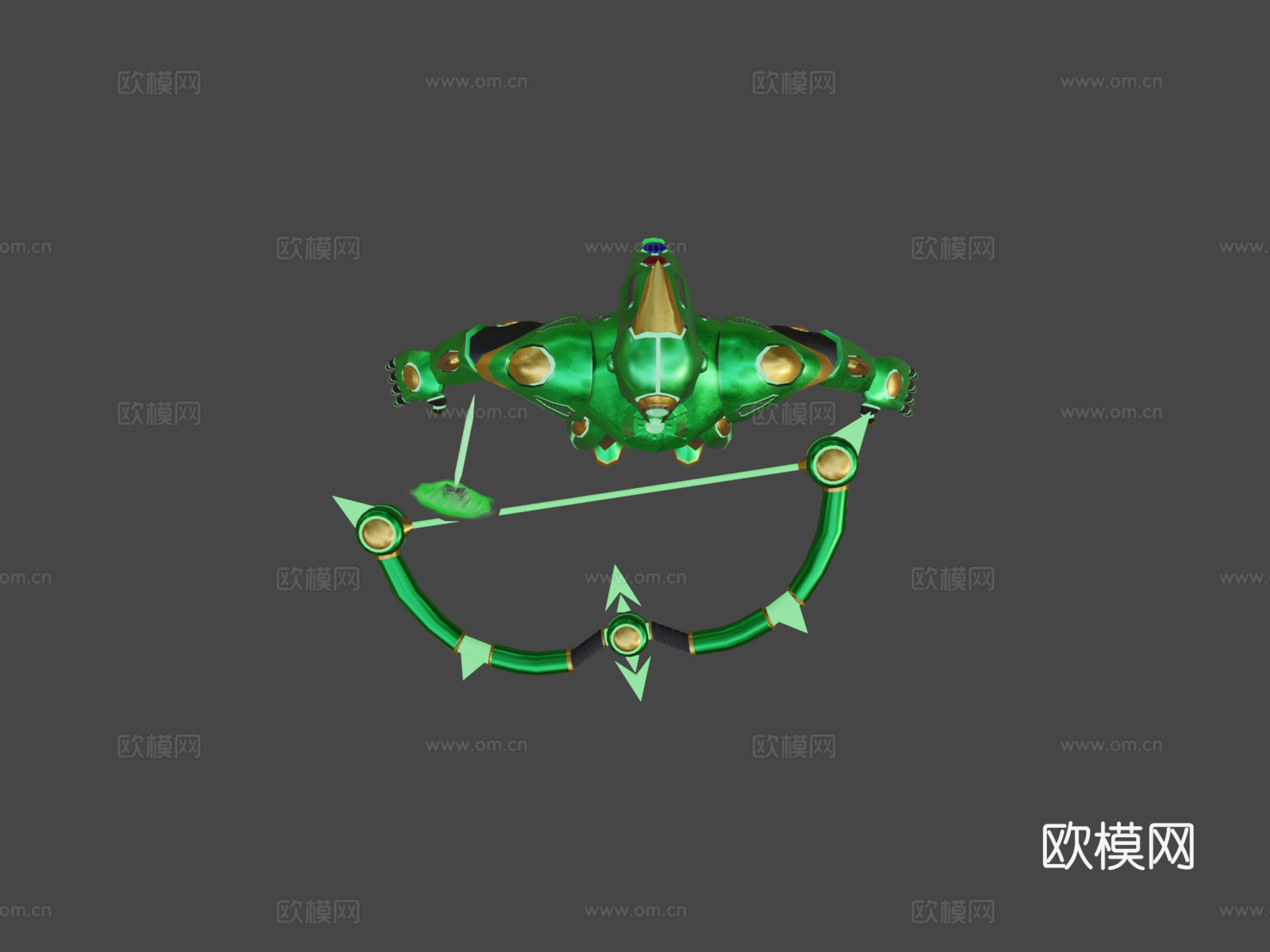 科技绿色模式3d模型下载（渲染图8）