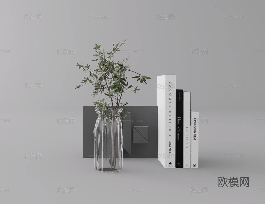 摆件组合su模型