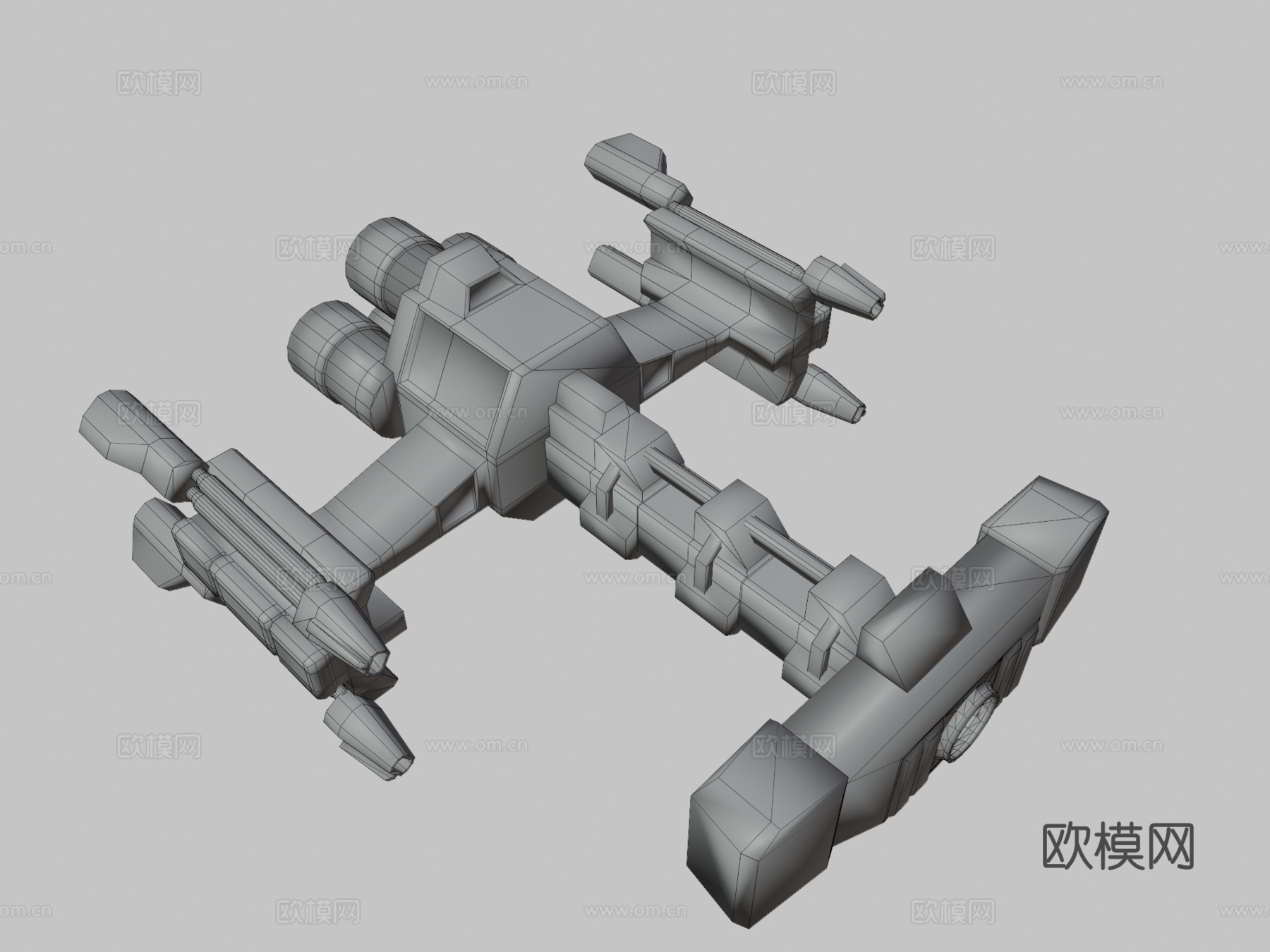 战列巡洋舰运行中3d模型下载（渲染图3）