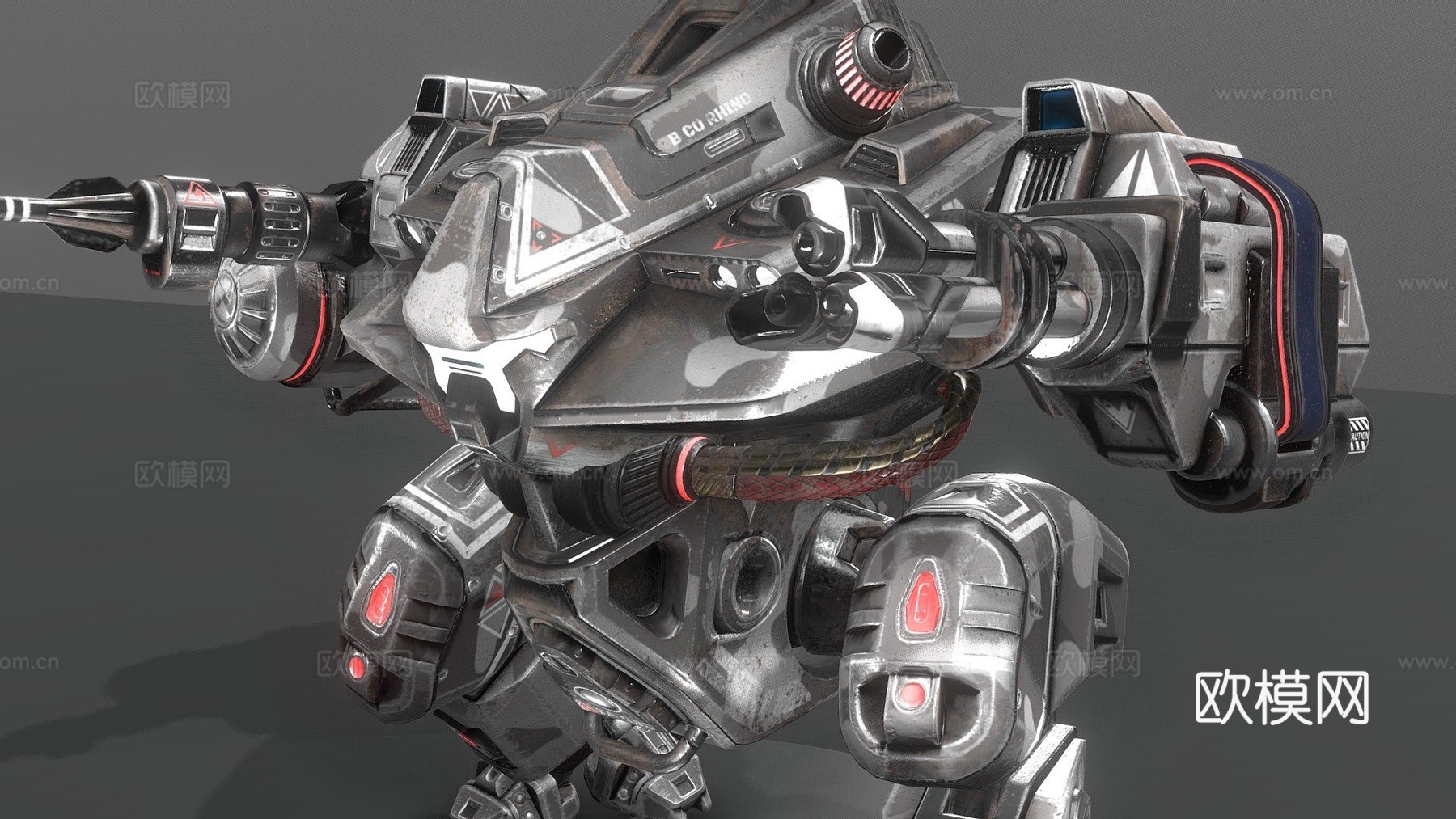 战斗机甲3d模型下载（渲染图1）