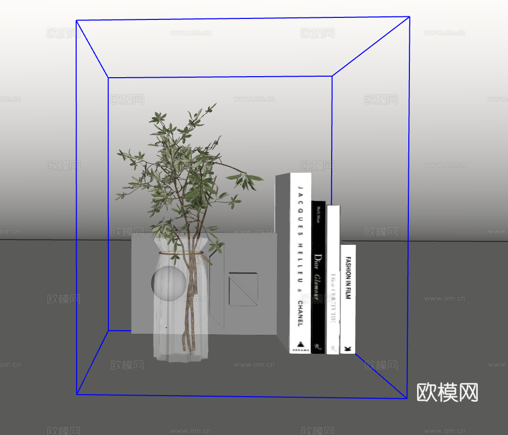 摆件组合su模型
