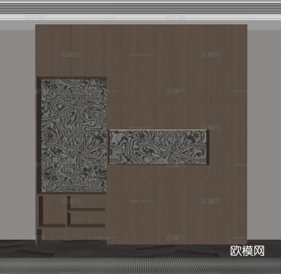 意式鞋柜su模型下载（渲染图2）