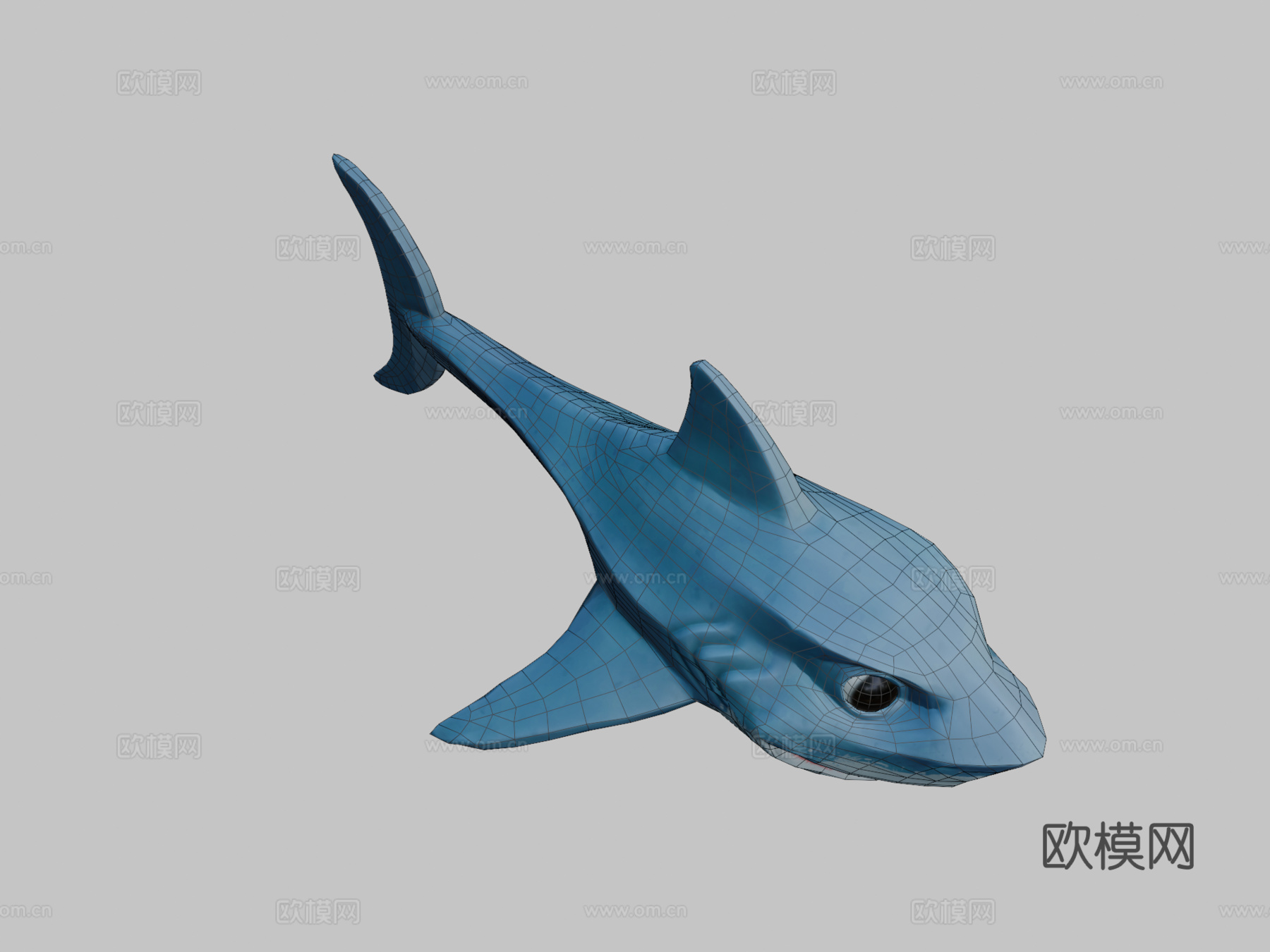 鲨鱼芬恩3d模型下载（渲染图2）