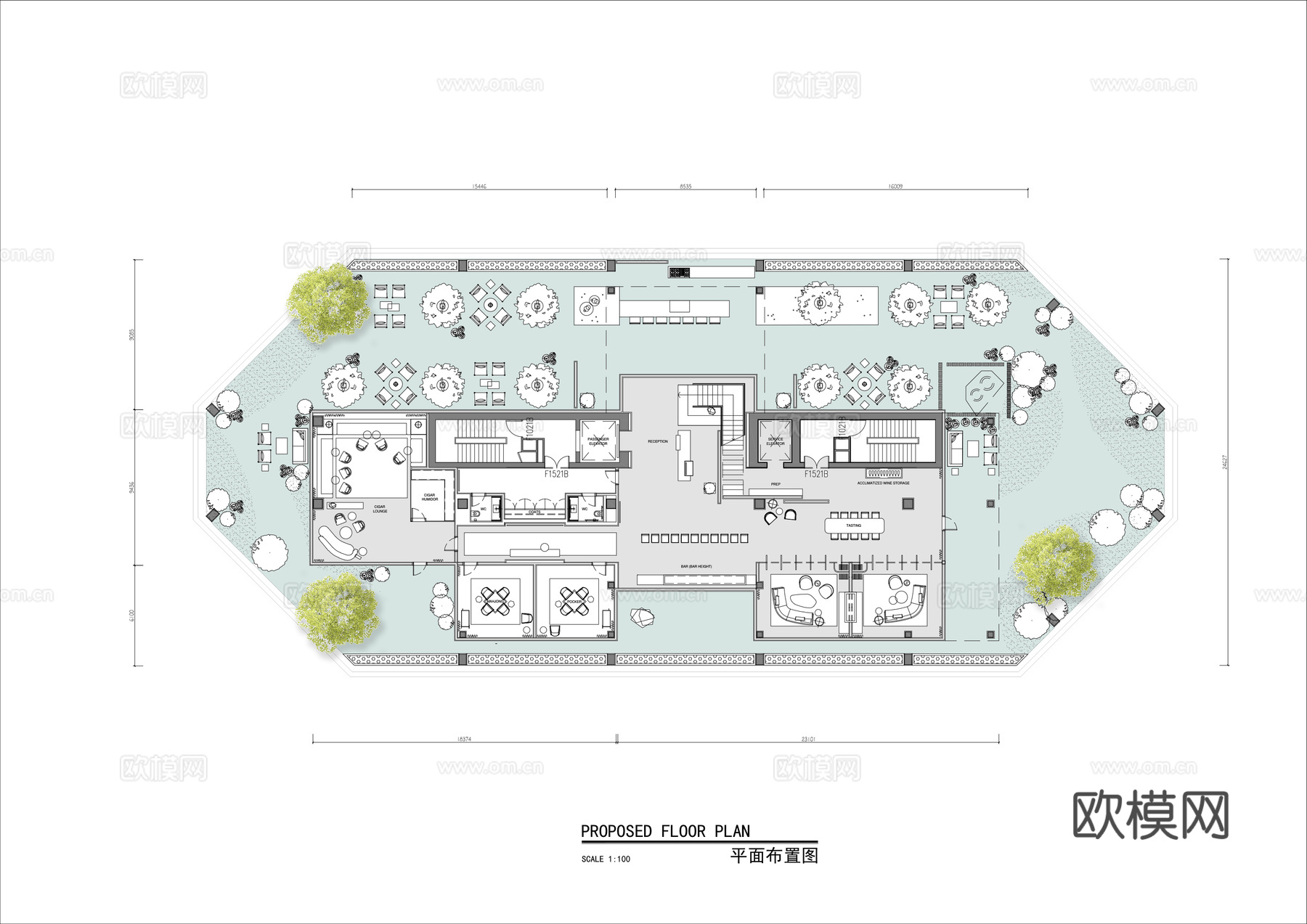 露营风咖啡馆 最新平面施工图合集cad施工图