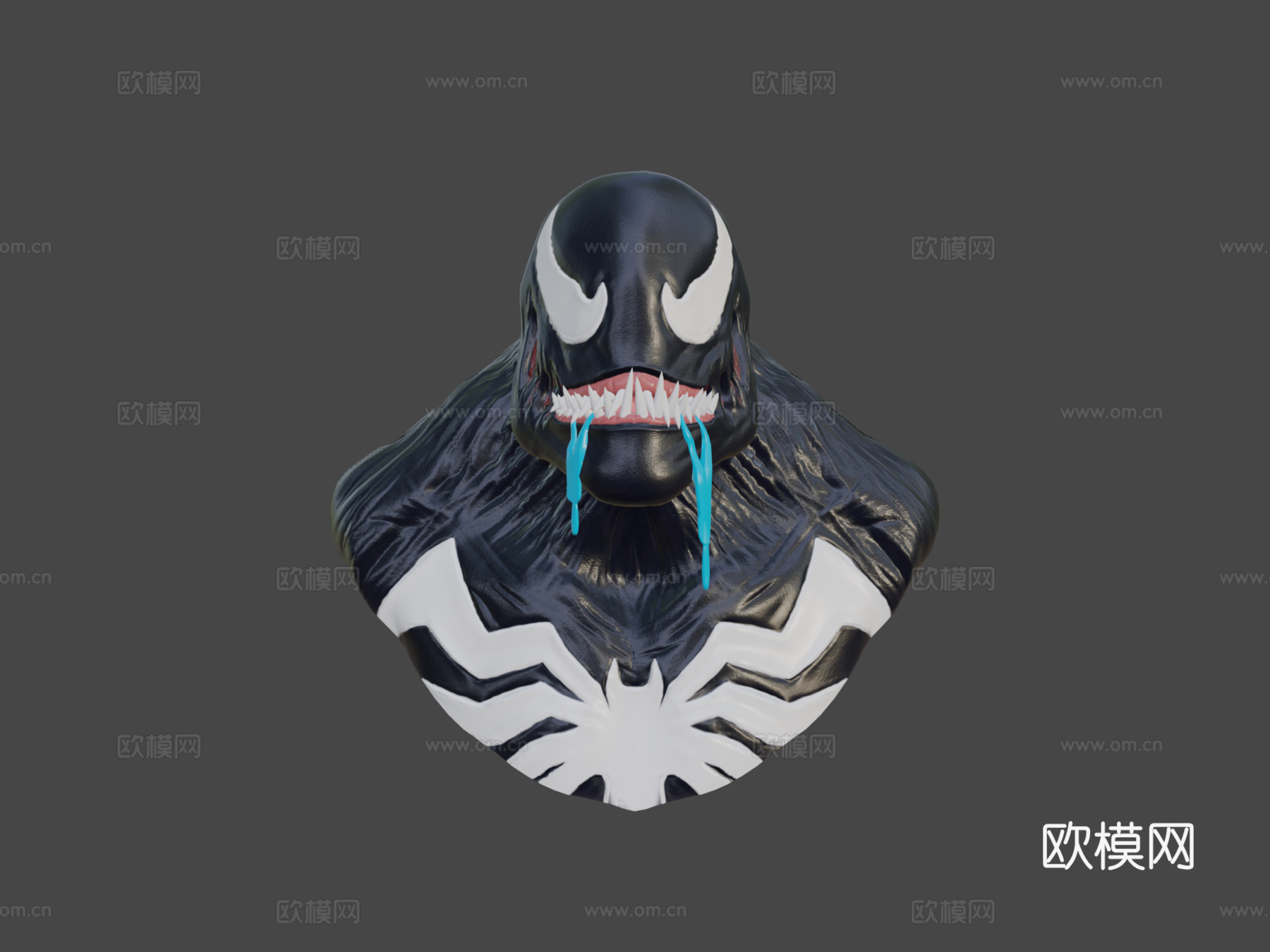 毒液胸像3d模型下载（渲染图5）