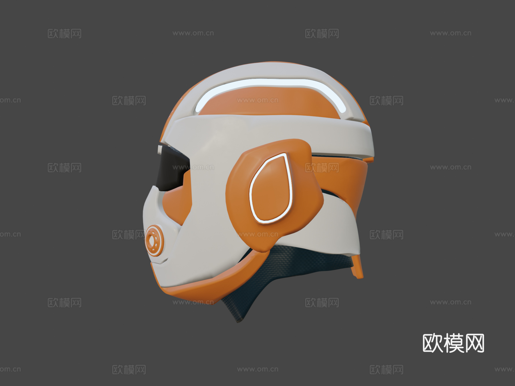 科幻头盔3d模型下载（渲染图7）