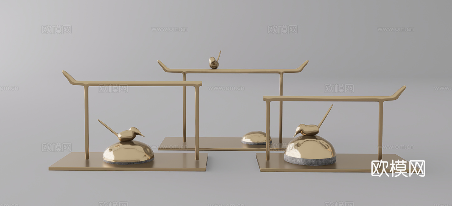 雕塑摆件su模型