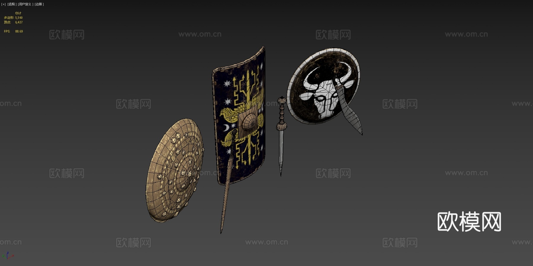 极乐之旅武器套装3d模型3d模型下载（渲染图4）