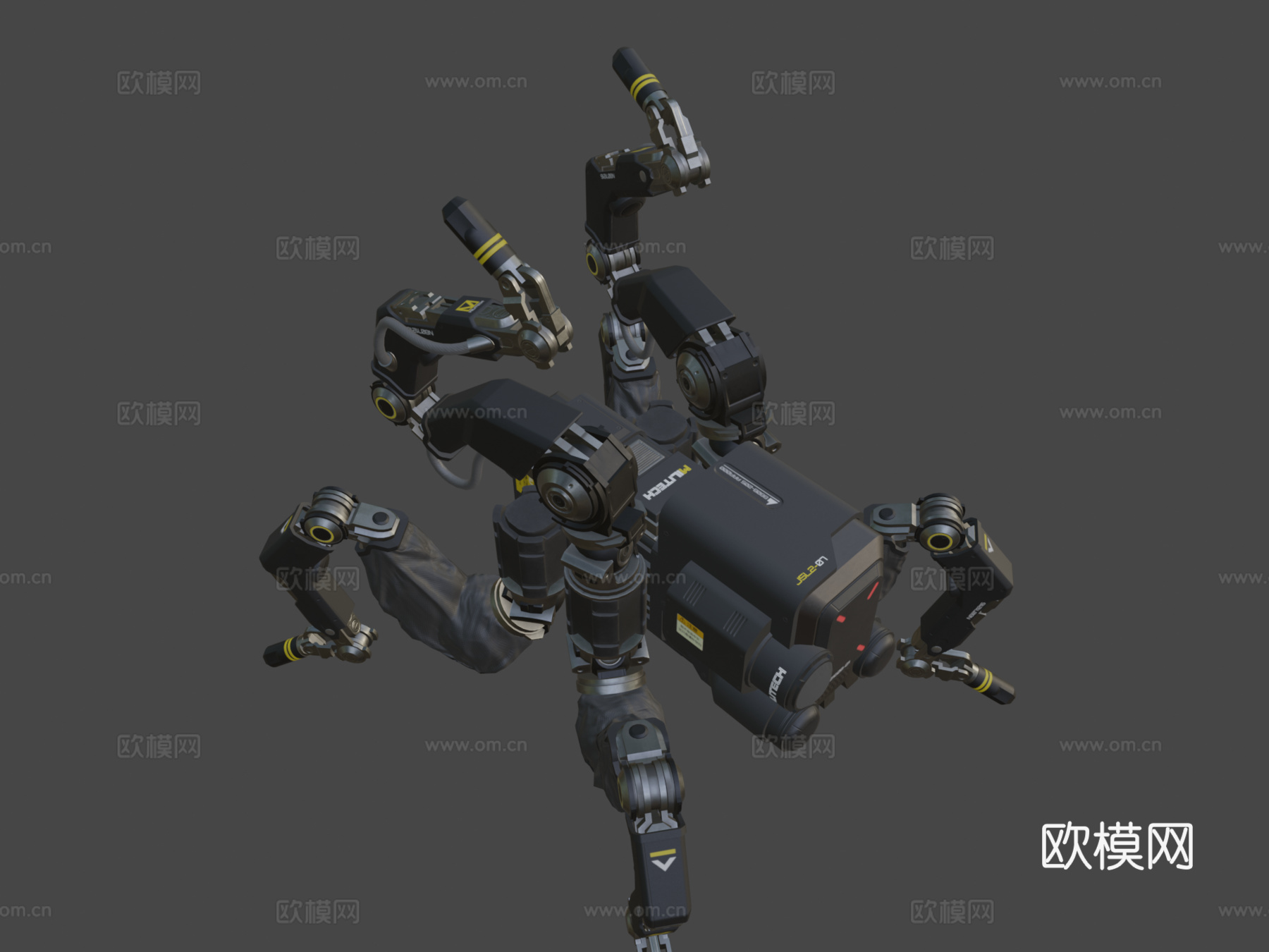 赛博朋克2077军用科技机器人3d模型下载（渲染图6）