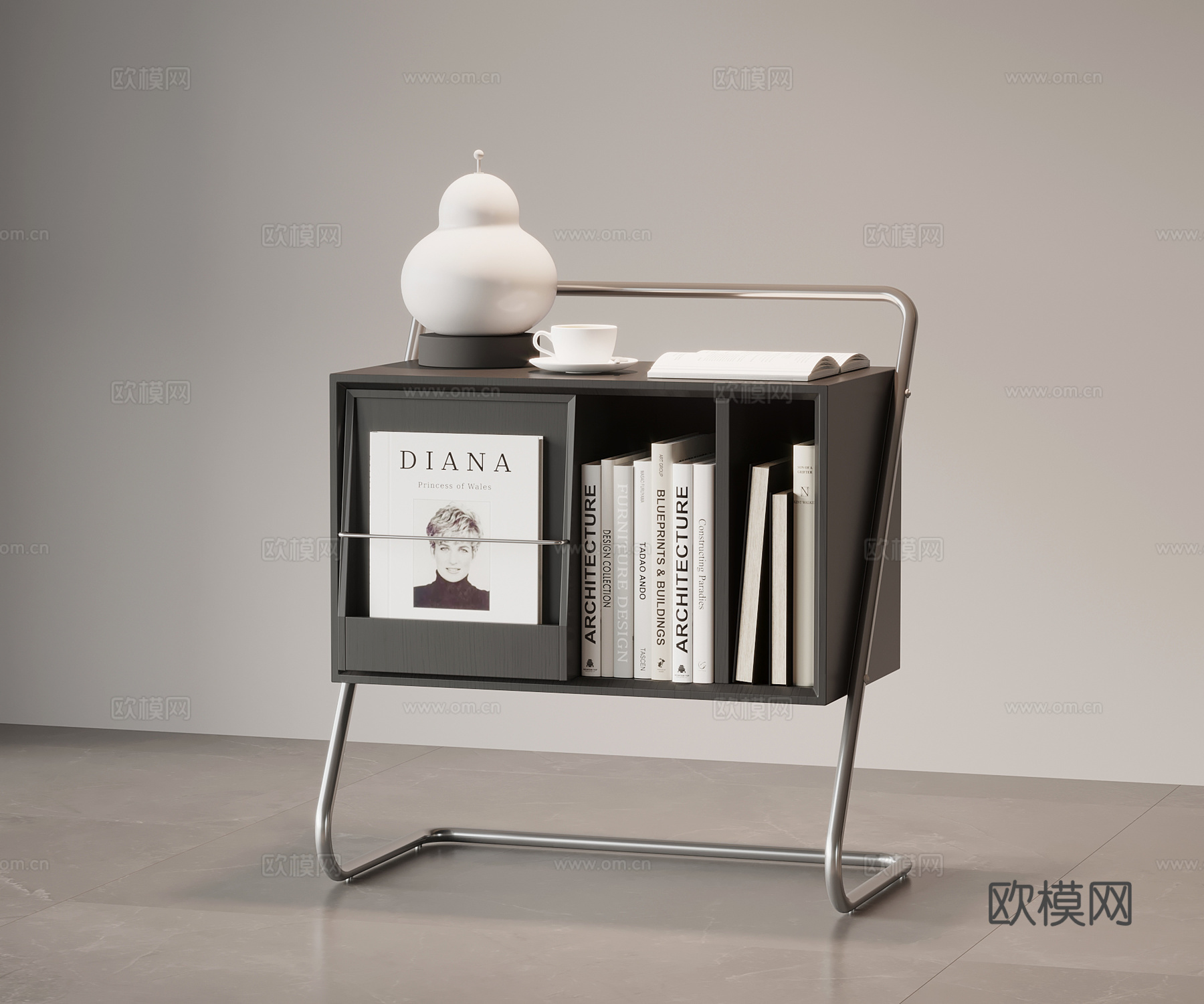 现代边几 床头柜su模型