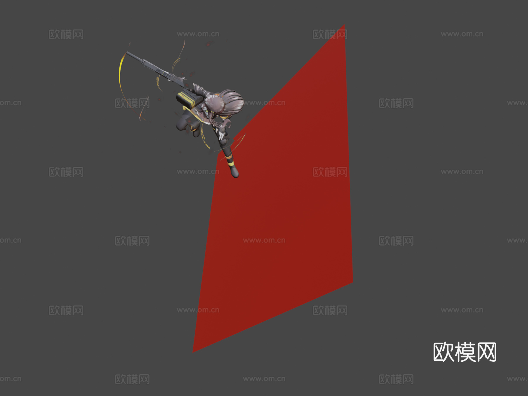 UMP45少女前线3d模型下载（渲染图8）