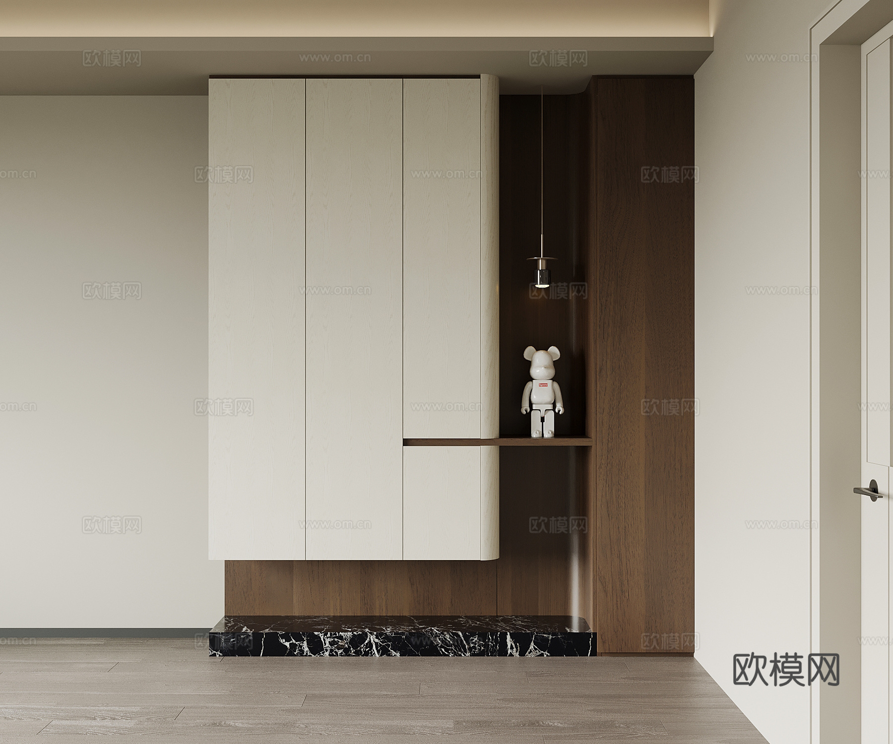 现代意式鞋柜 入户鞋柜su模型