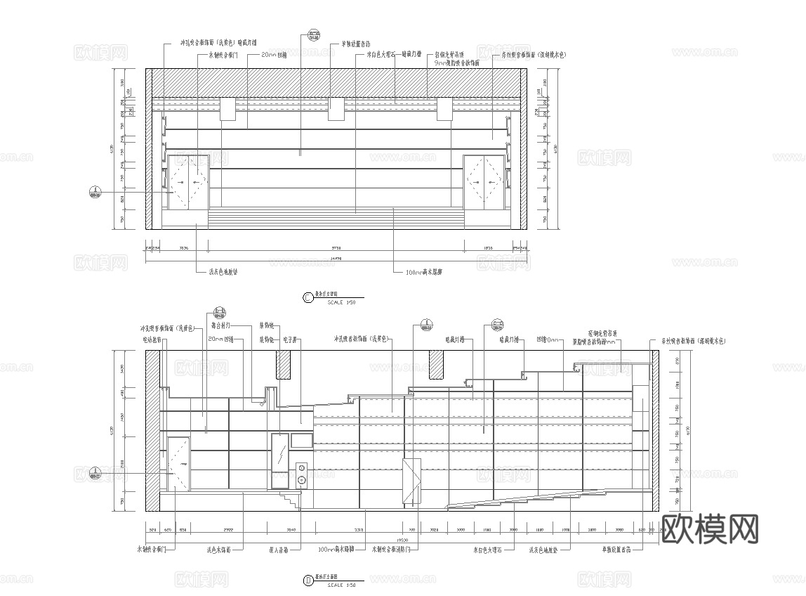 报告厅 会议室 多功能厅 最新全套施工图合集cad施工图下载（渲染图3）