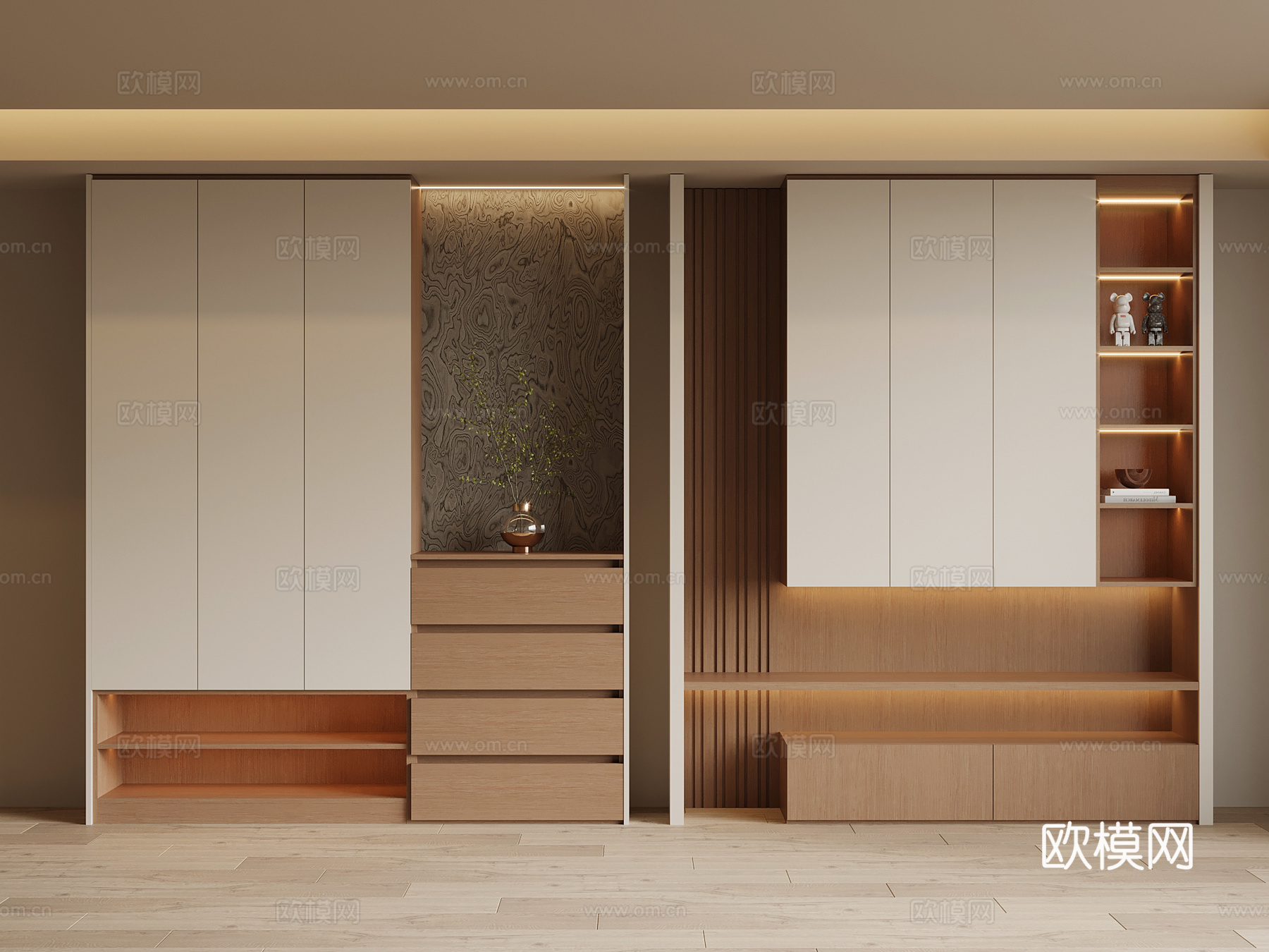 现代简约鞋柜 入户鞋柜su模型