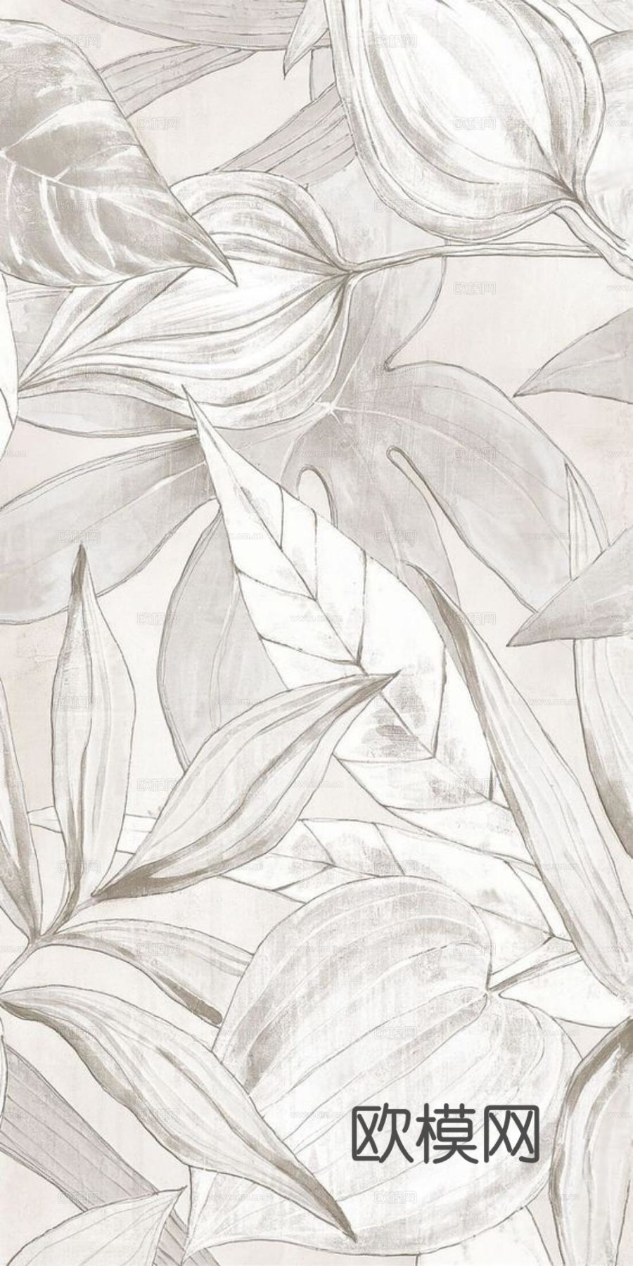 植物壁纸壁布 植物印花壁纸