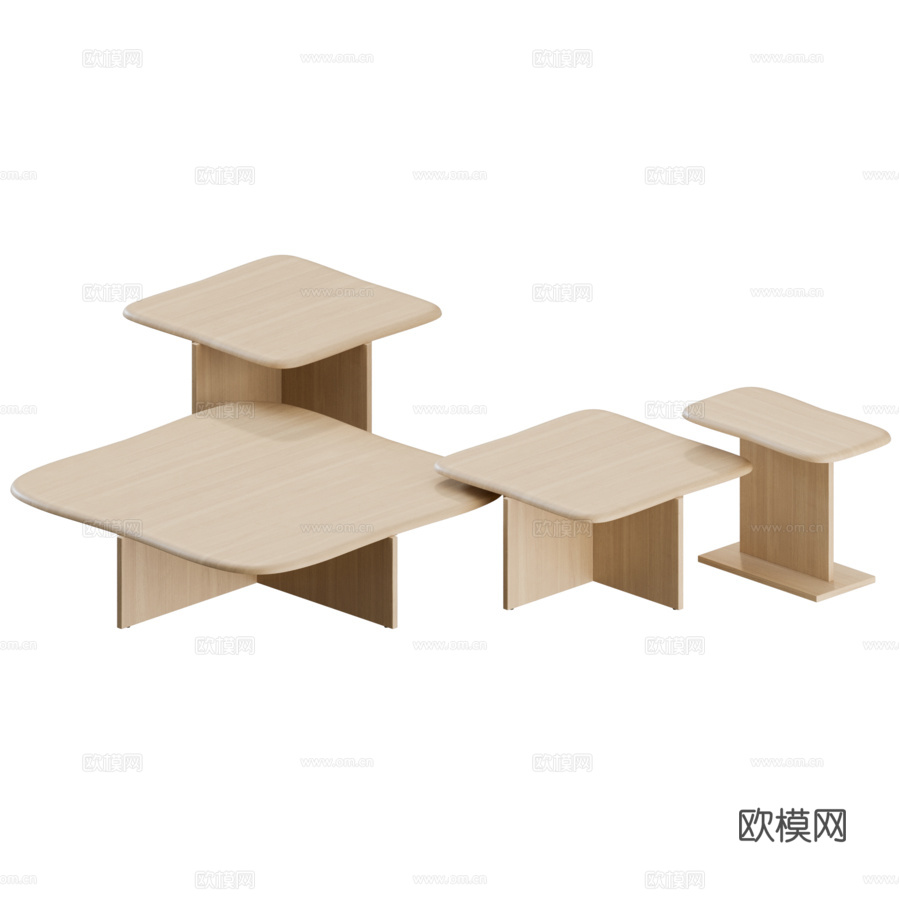 B&B Italia TUFTY-TIME 20咖啡桌3d模型下载