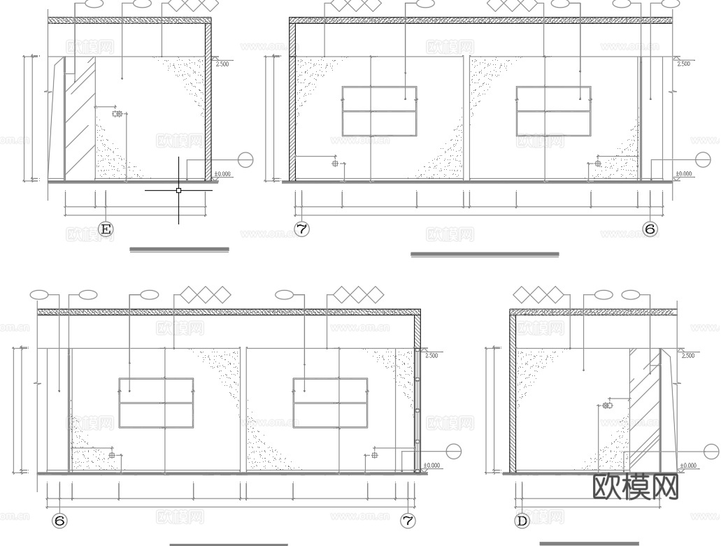 4S汽车服务中心 最新全套施工图合集cad施工图