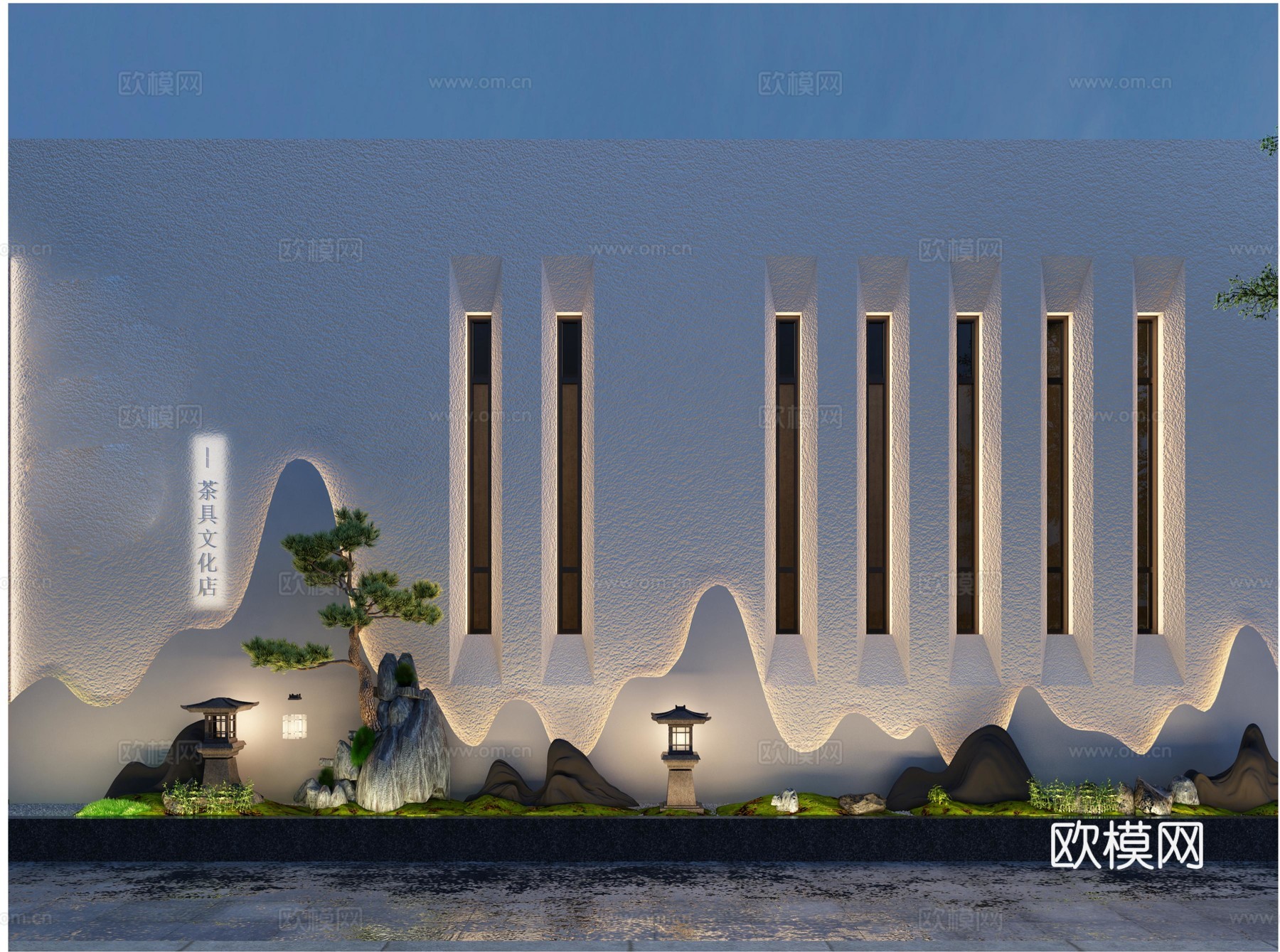 高端茶楼会所 最新全套施工图 效果图合集cad施工图