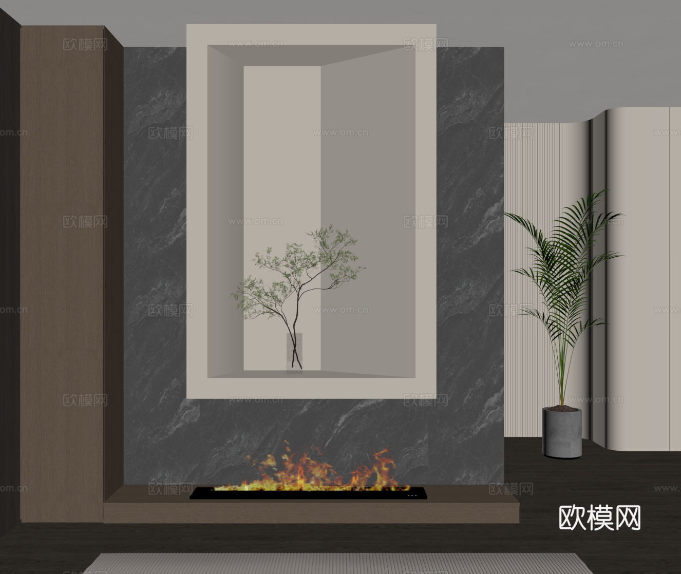 现代意式玄关柜 鞋柜su模型