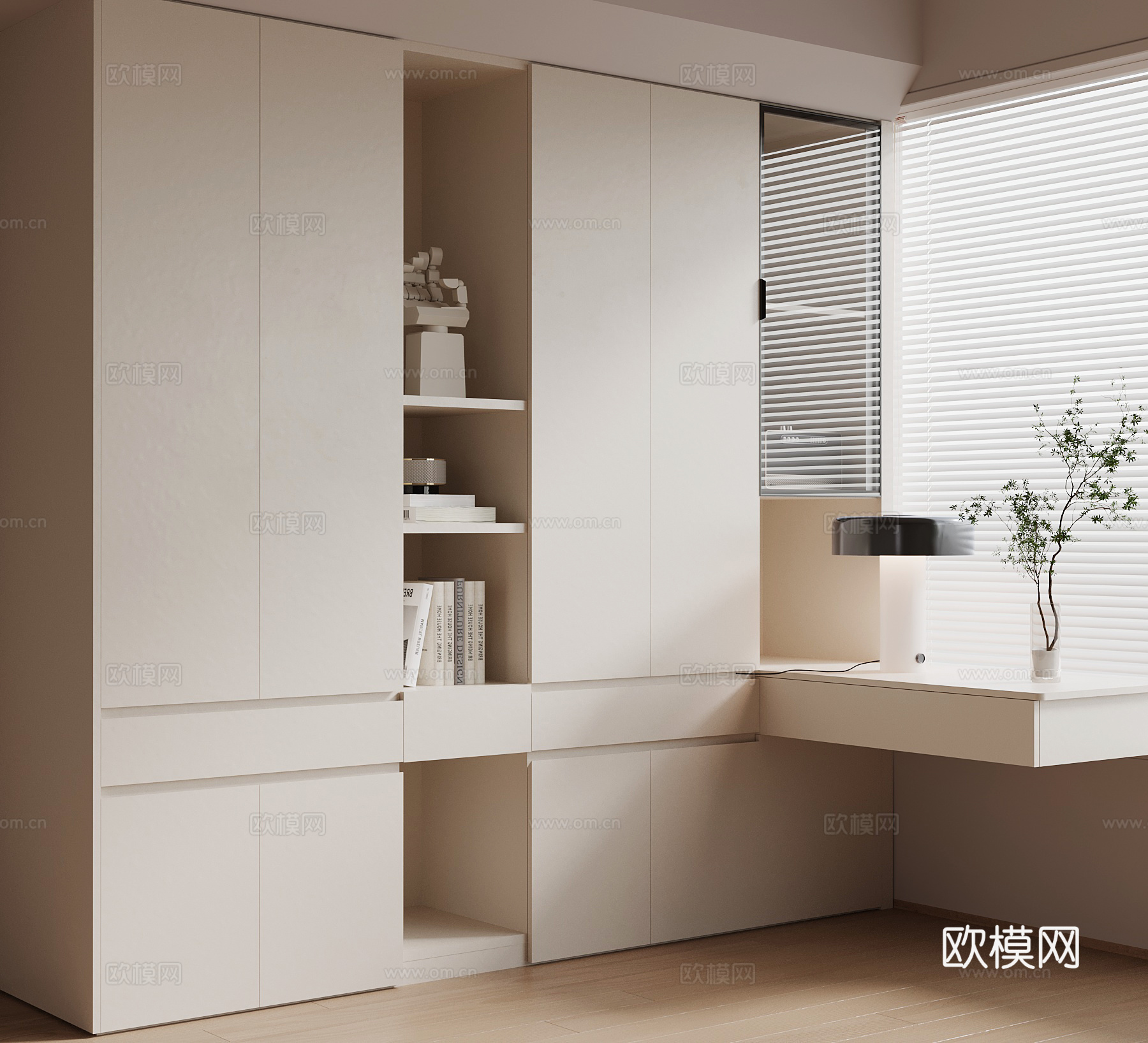 现代衣柜su模型