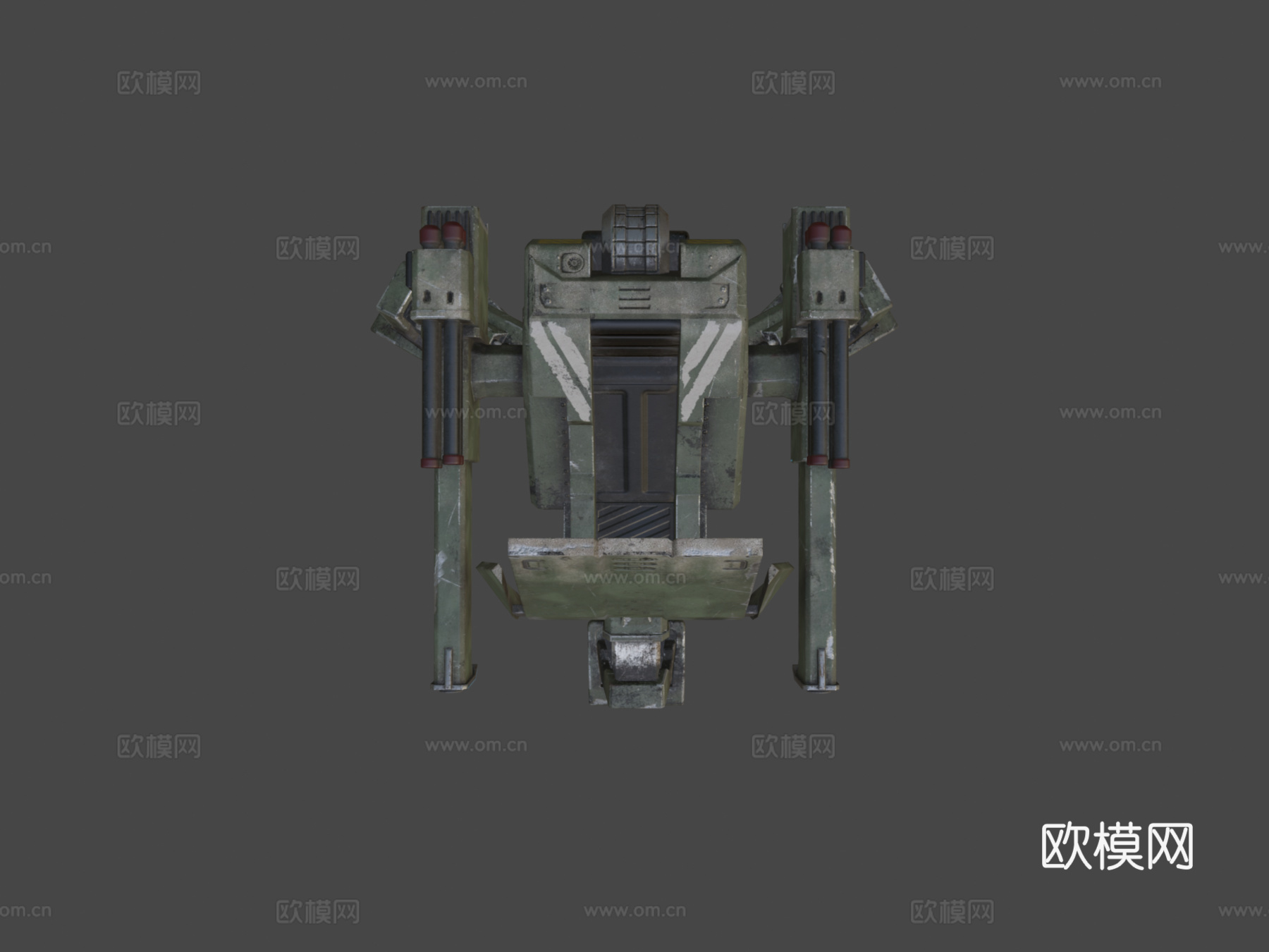 千鸟炮塔3d模型下载（渲染图6）
