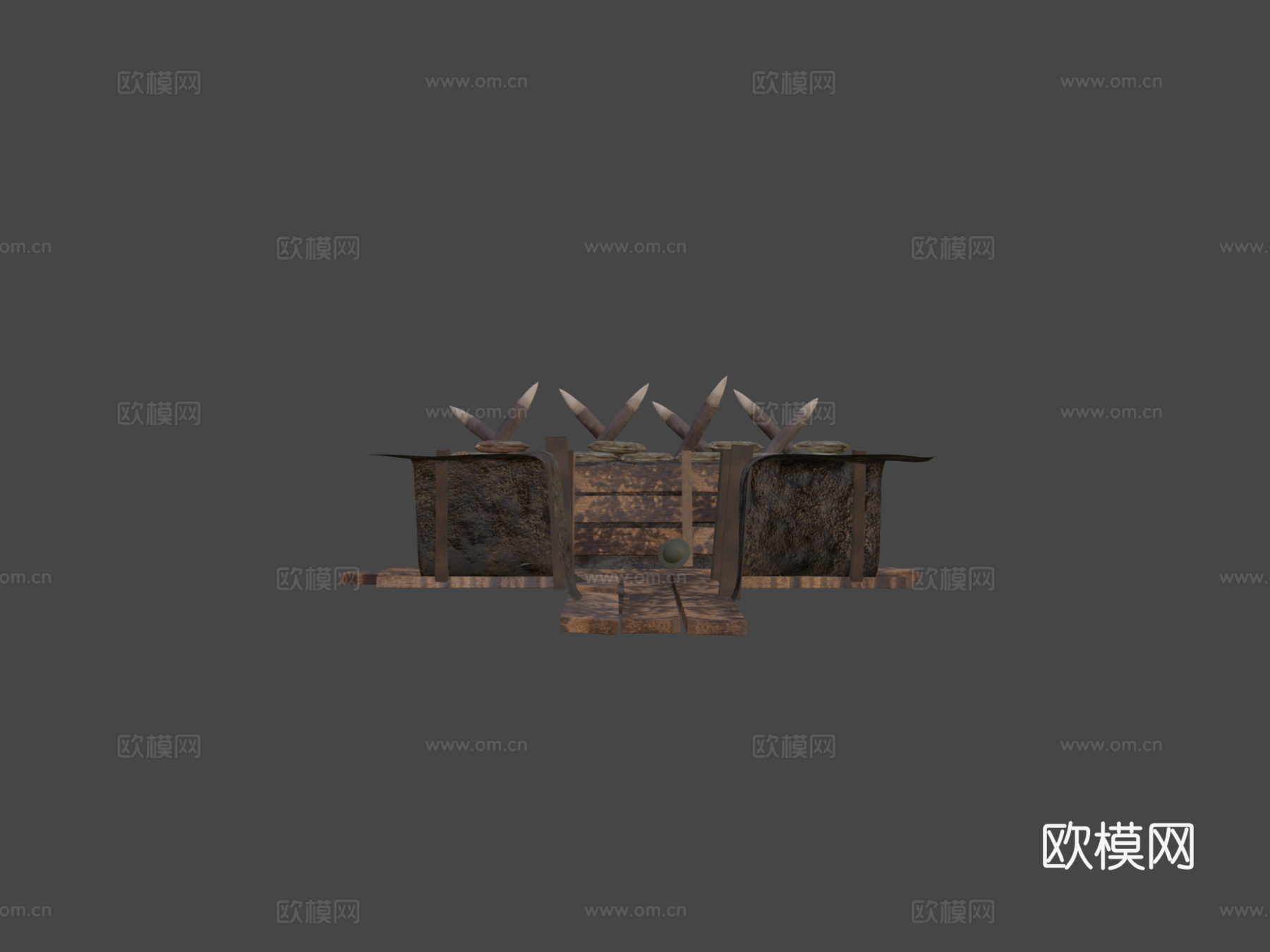 一战战壕微缩场景3d模型下载（渲染图7）