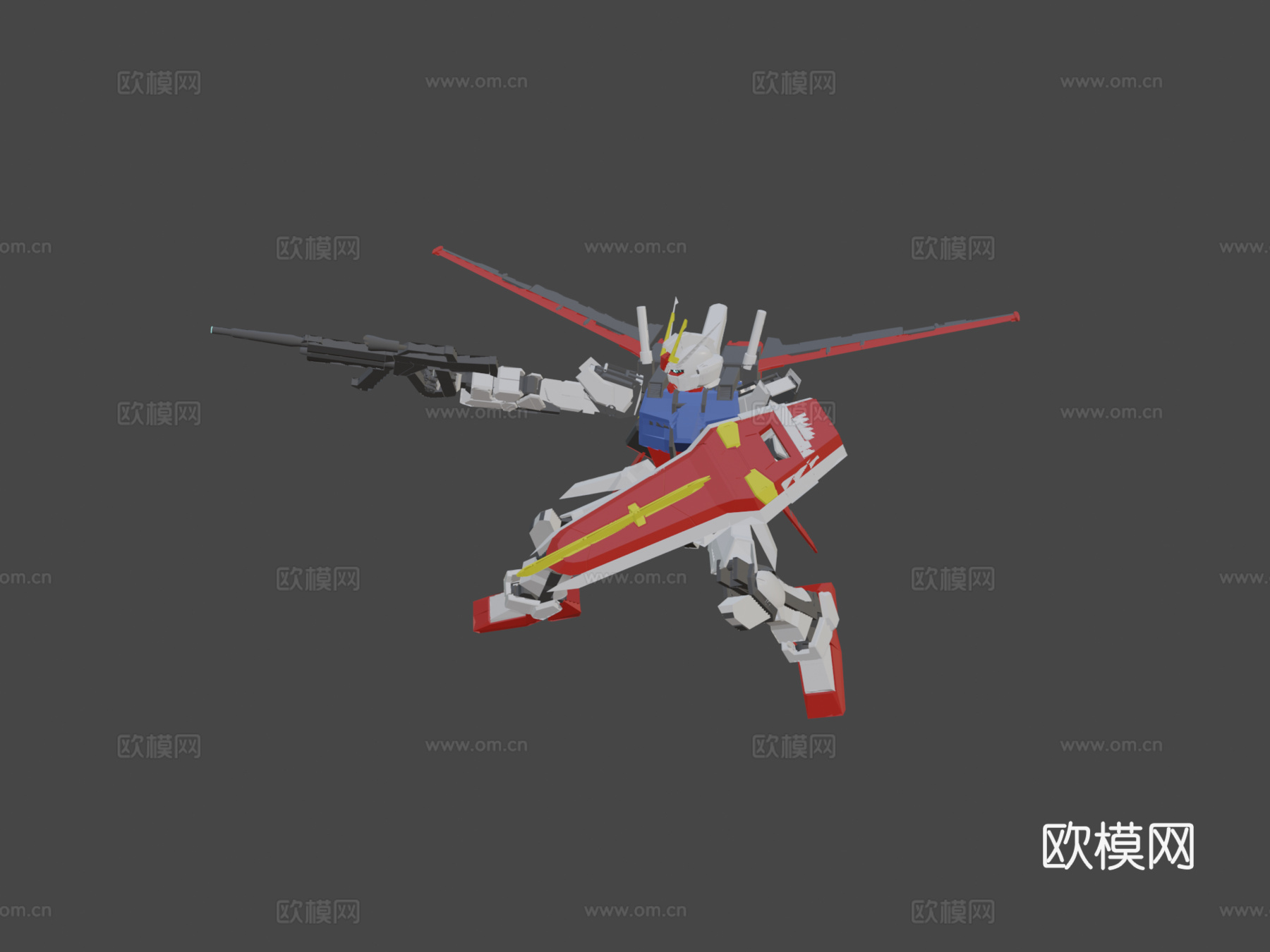 强袭高达3d模型下载（渲染图7）