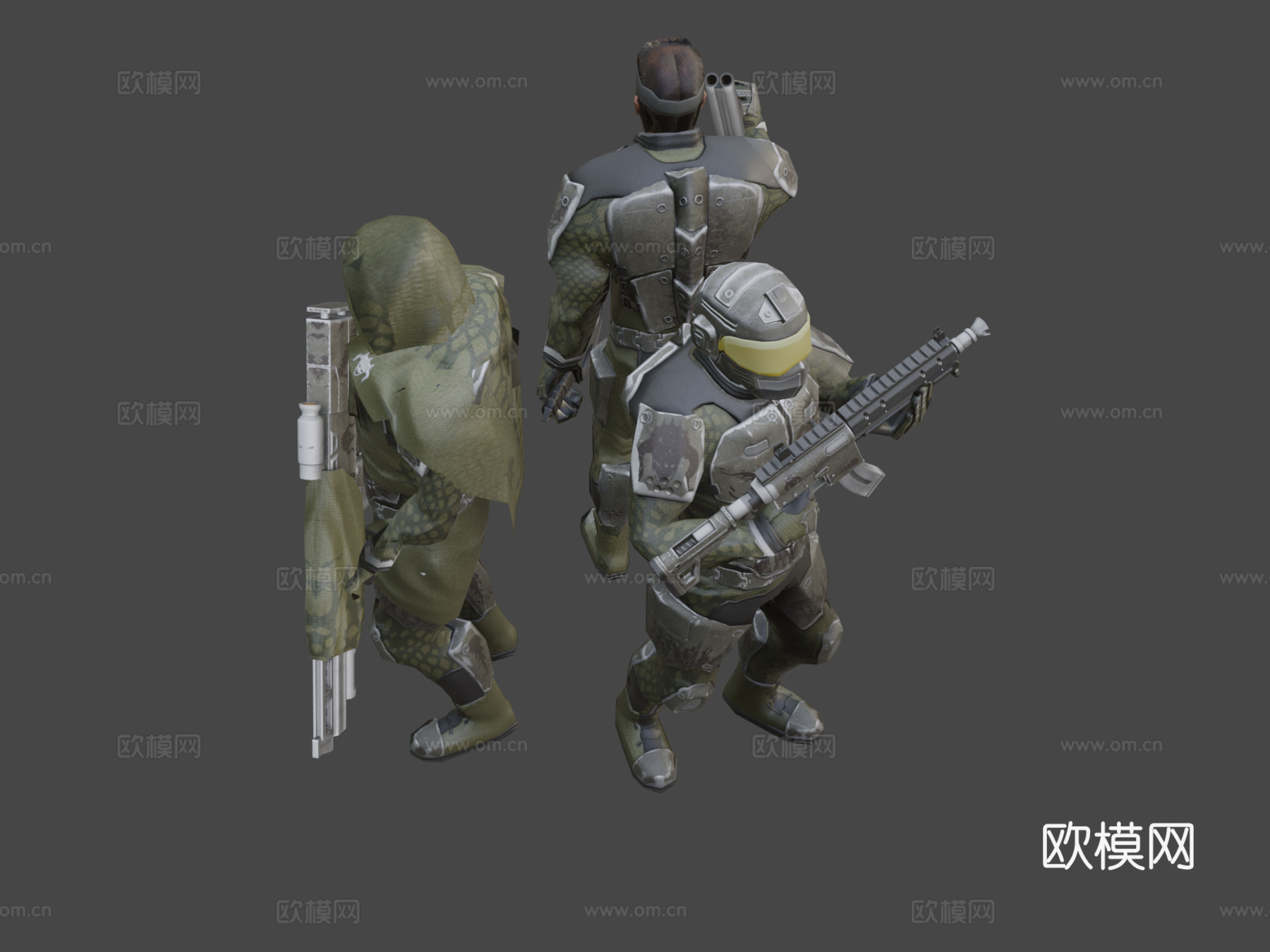 龙牙雇佣兵3d模型下载（渲染图7）