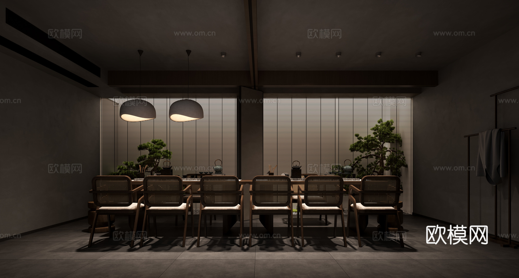 高端茶楼会所 最新全套施工图 效果图合集cad施工图