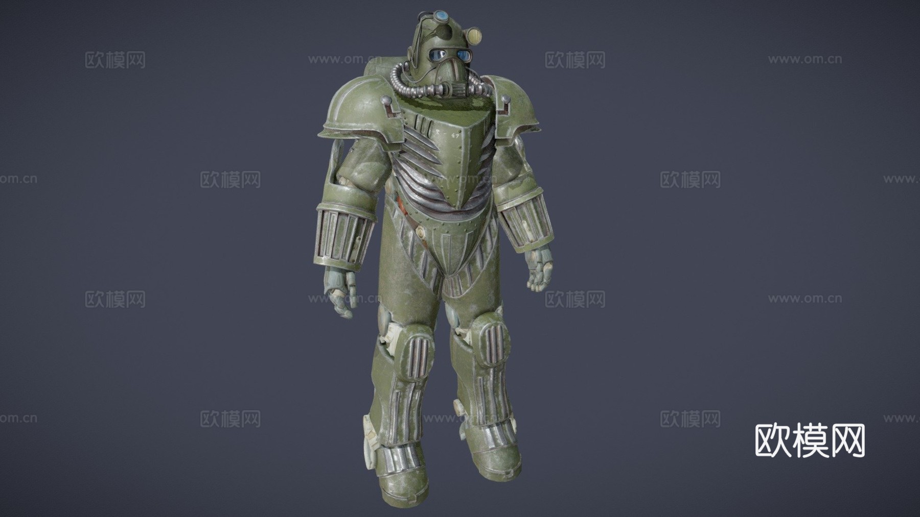 辐射T47空军动力装甲3d模型下载（渲染图1）