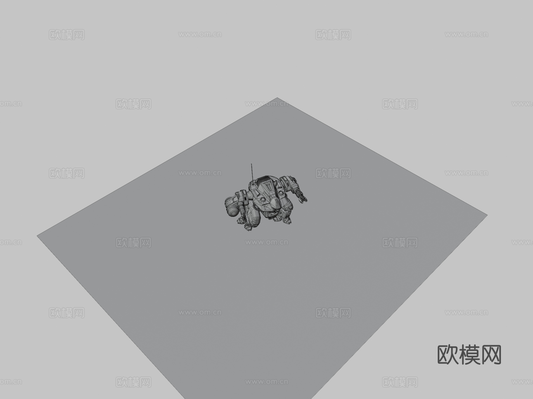 战斗机甲3d模型下载（渲染图3）