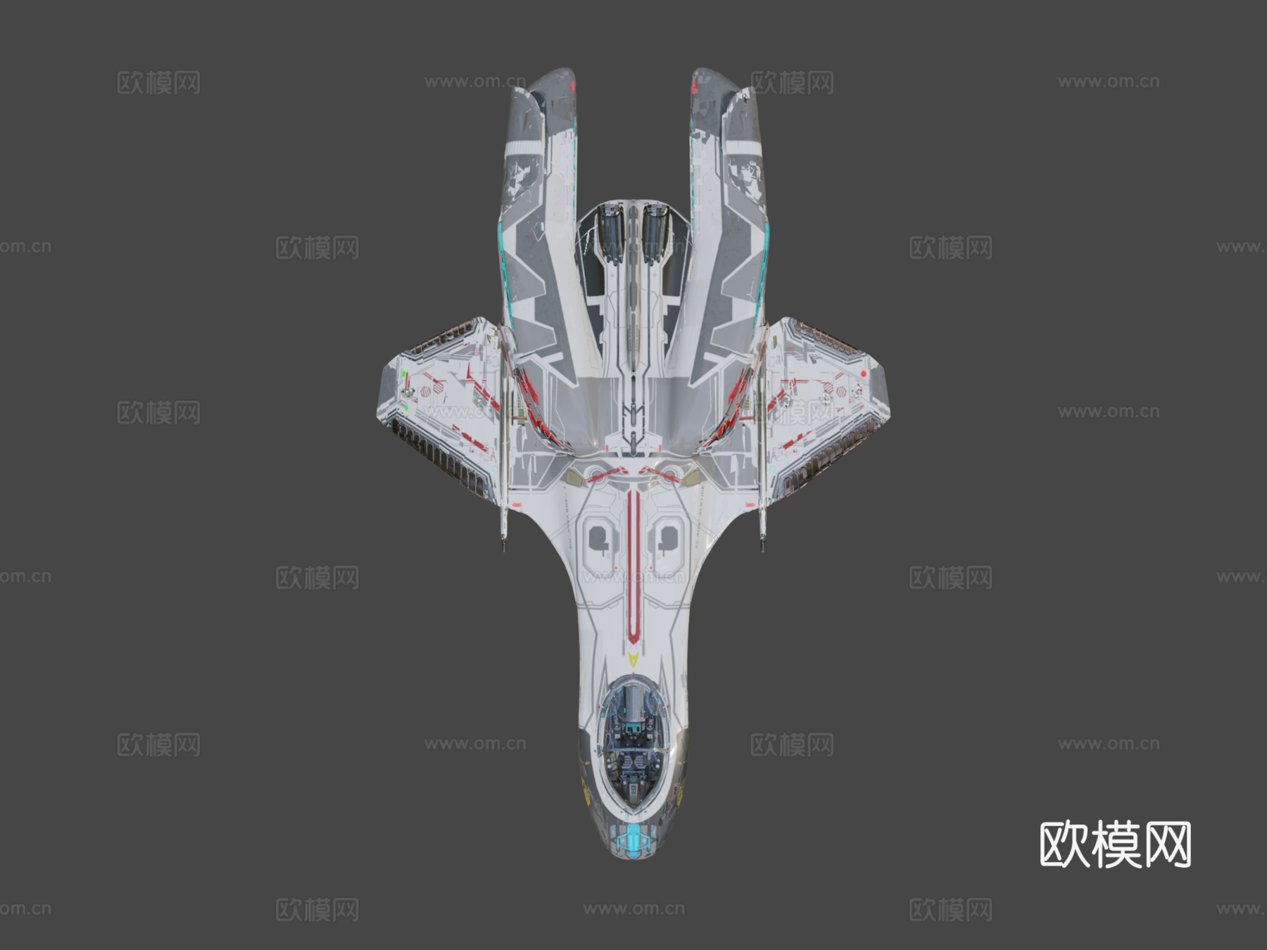 AC409女武神级曲速战斗机3d模型下载（渲染图5）