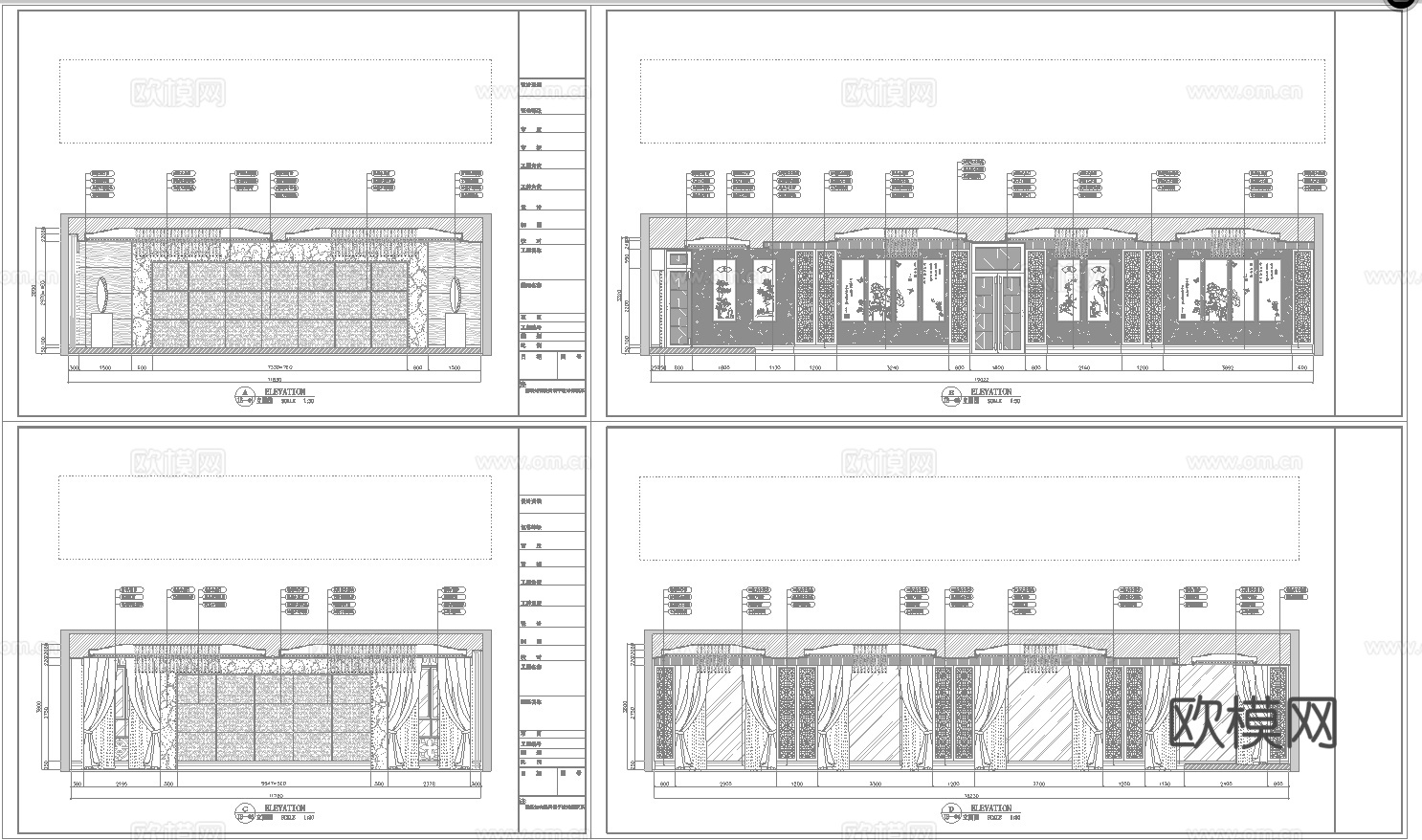 报告厅 会议室 多功能厅 最新全套施工图合集cad施工图下载（渲染图3）